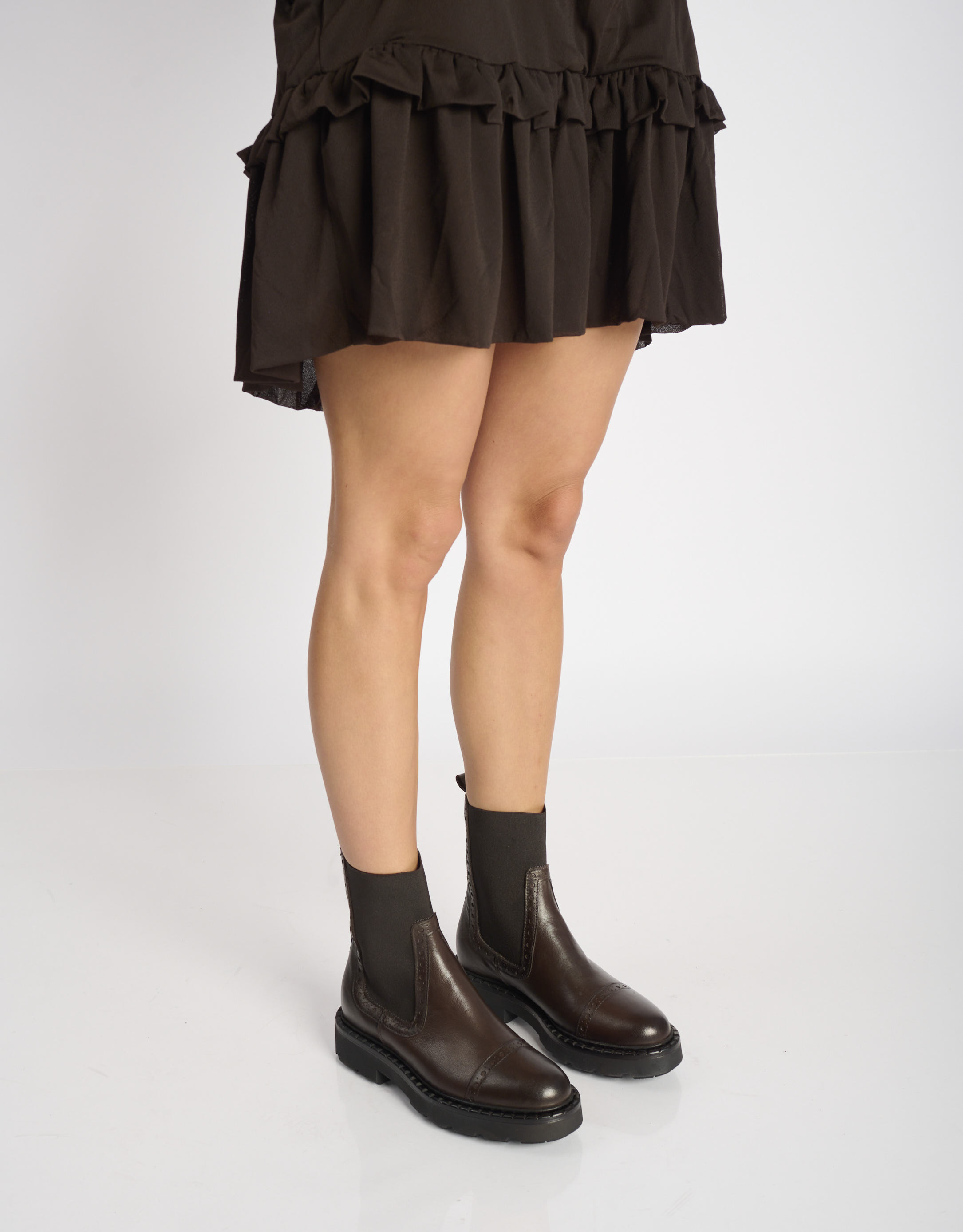 נעלי נשים - Mjus - מגפוני צ'לסי REBECCA - חום כהה3