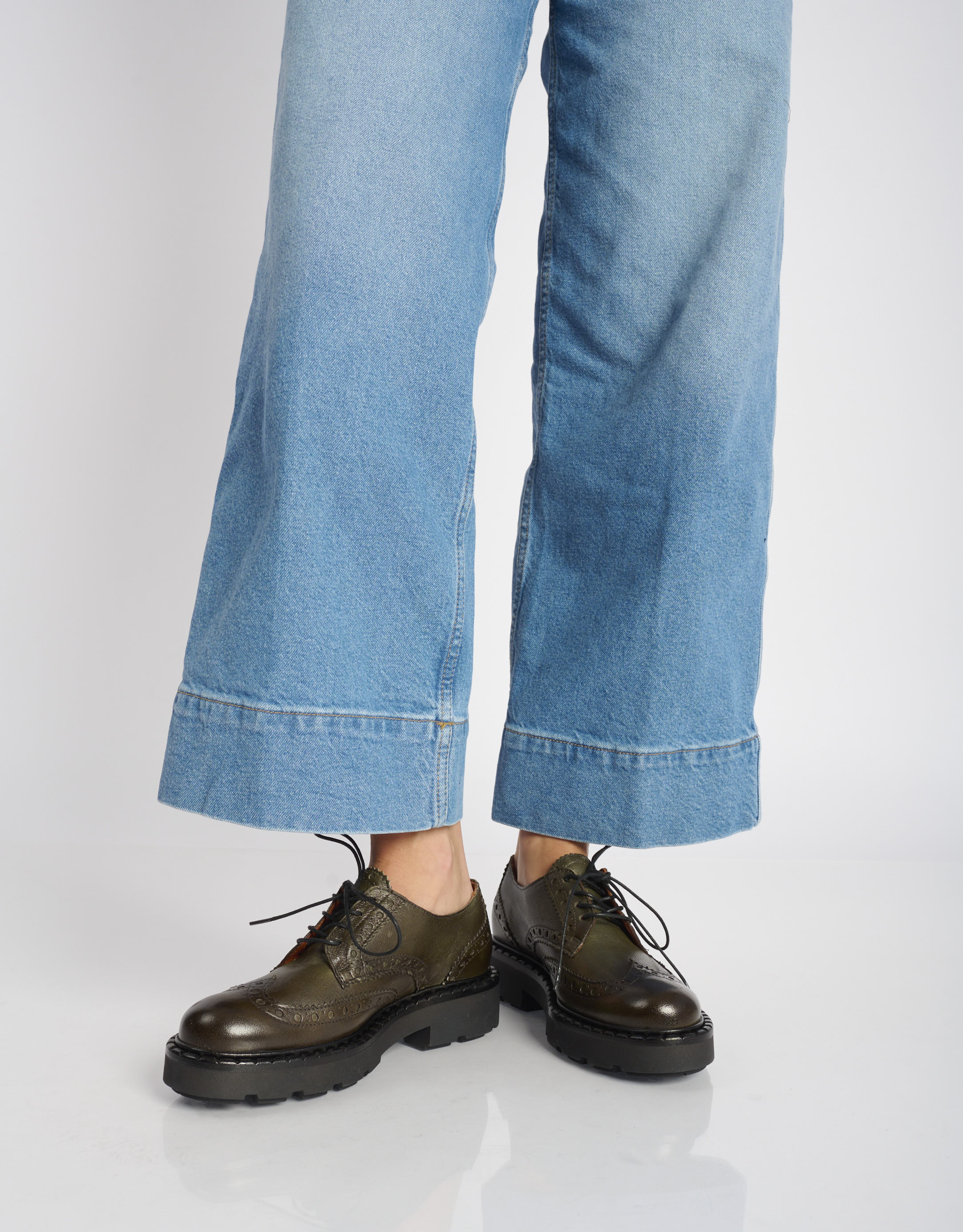 נעלי נשים - Mjus - נעליים עם שרוכים REBECCA - חאקי1