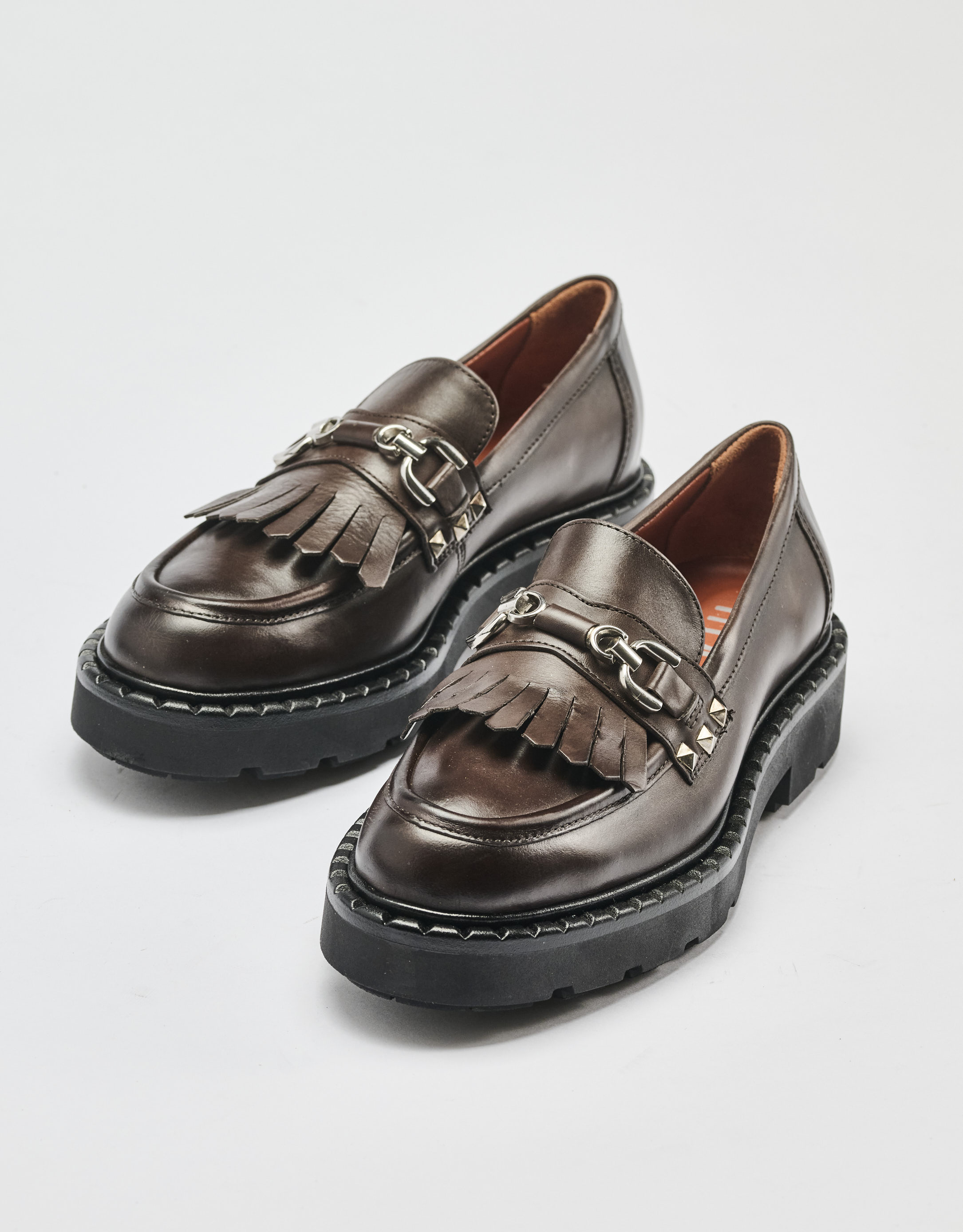 נעלי נשים - Mjus - נעלי מוקסין REBECCA - חום כהה2