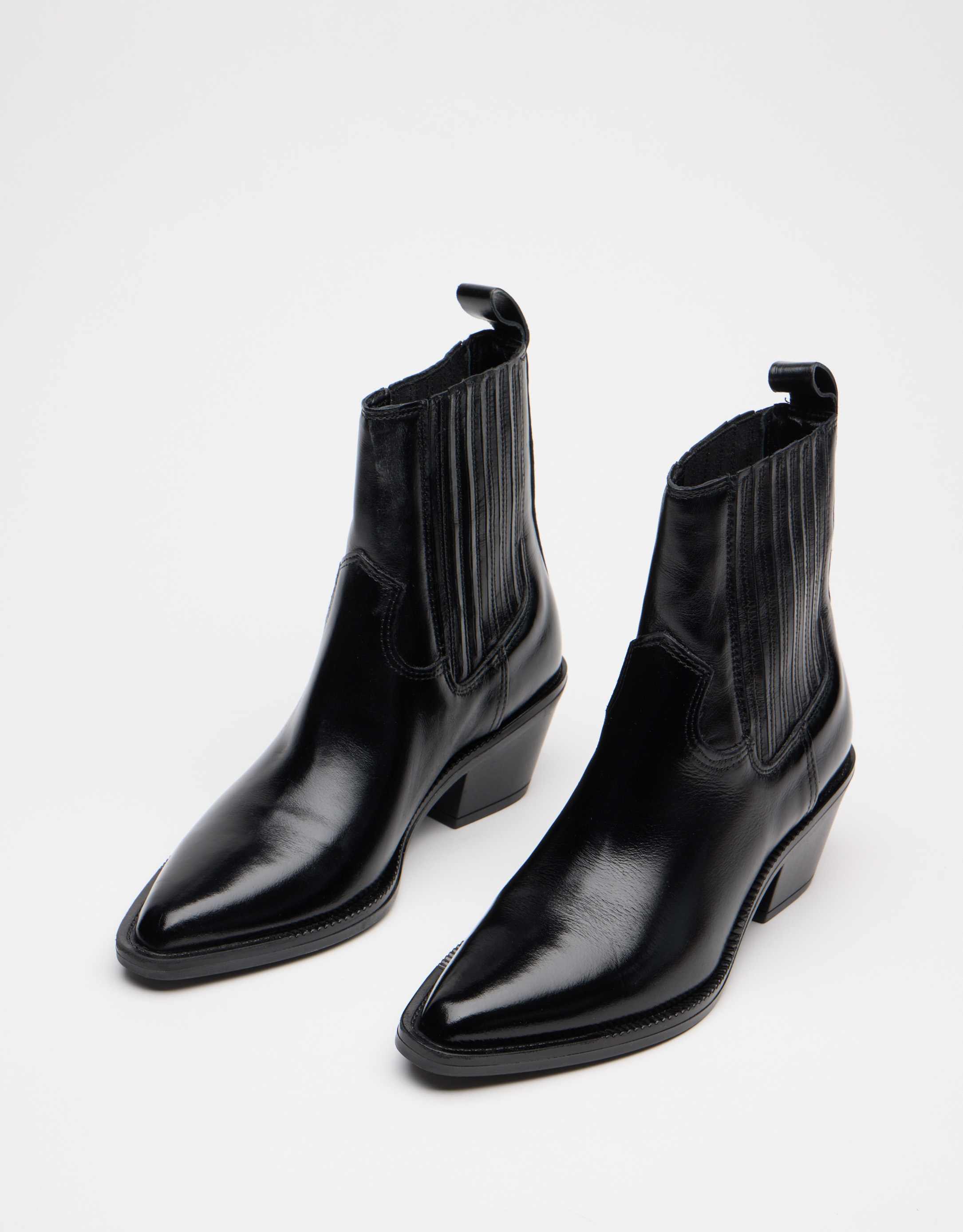 נעלי נשים - Mjus - מגפוני עור TERESA - שחור2