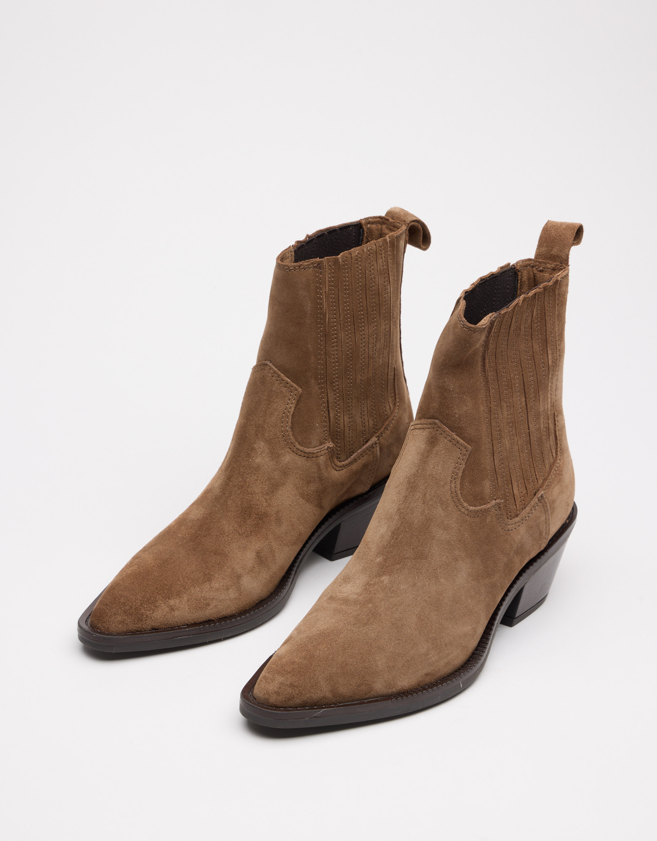 נעלי נשים - Mjus - מגפוני זמש TERESA - חום4