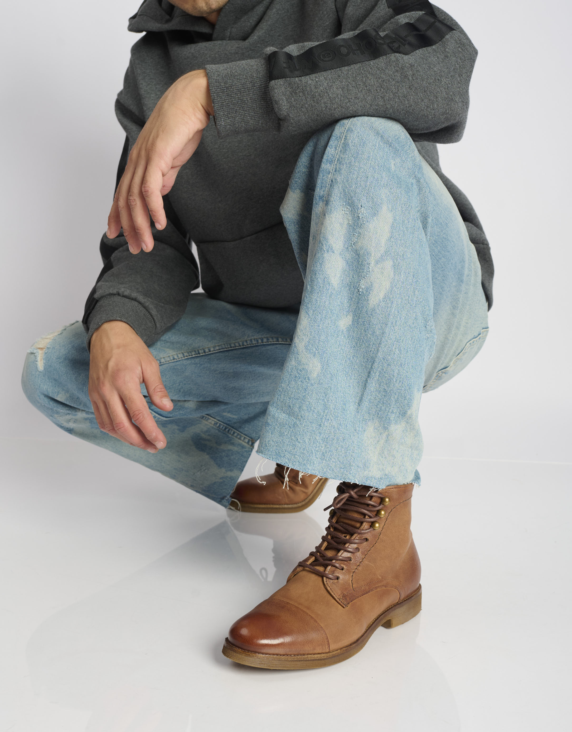 נעלי גברים - A.S. 98 - נעליים גבוהות CARRY - קאמל1