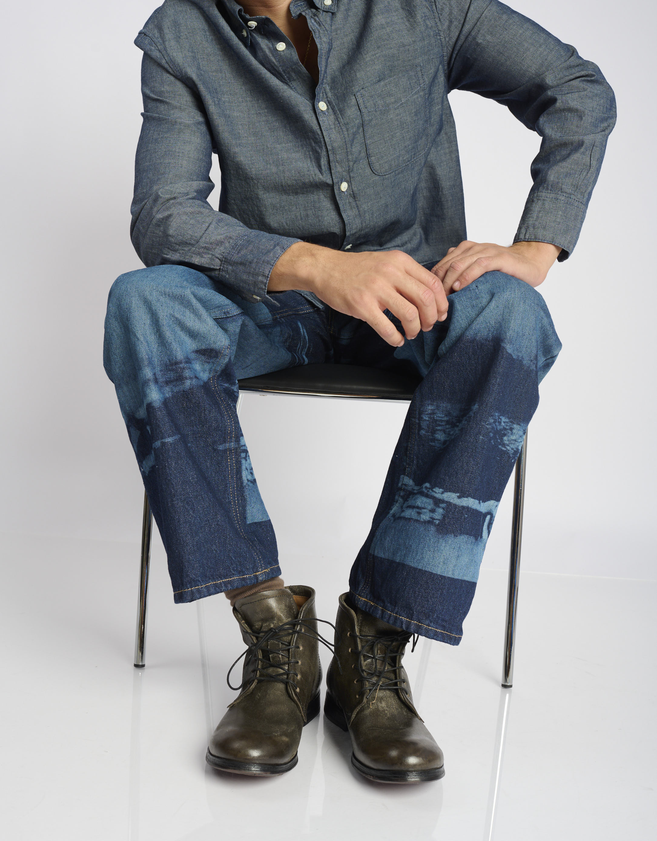 נעלי גברים - A.S. 98 - נעליים גבוהות CLASH - אפור כהה2