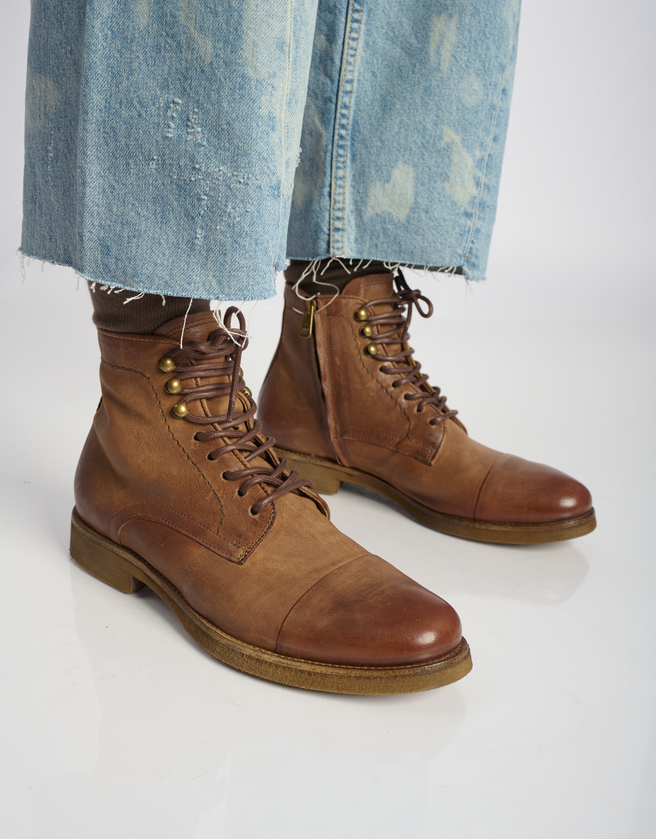 נעלי גברים - A.S. 98 - נעליים גבוהות CARRY - קאמל3