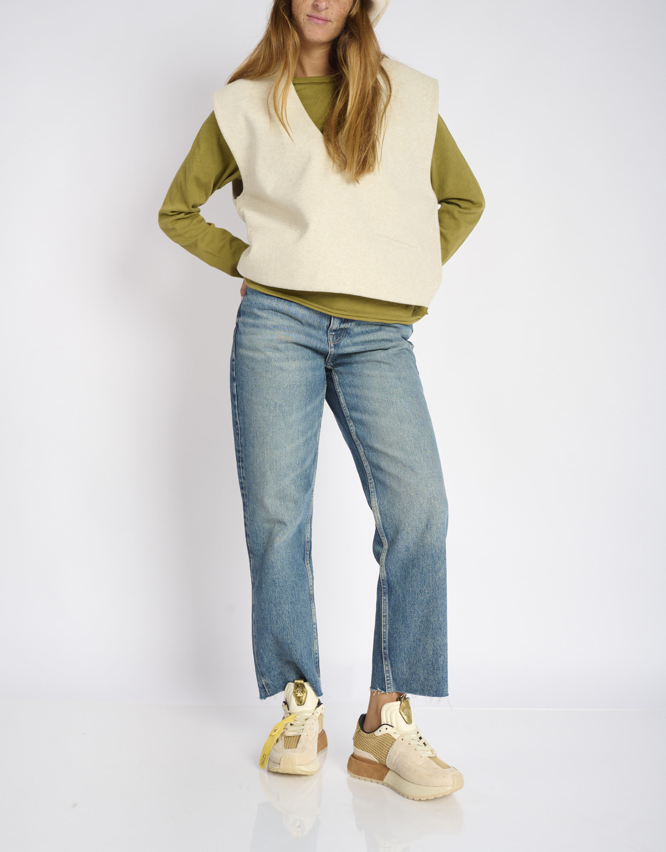 נעלי נשים - A.S. 98 - סניקרס 5FIVE - בז'3