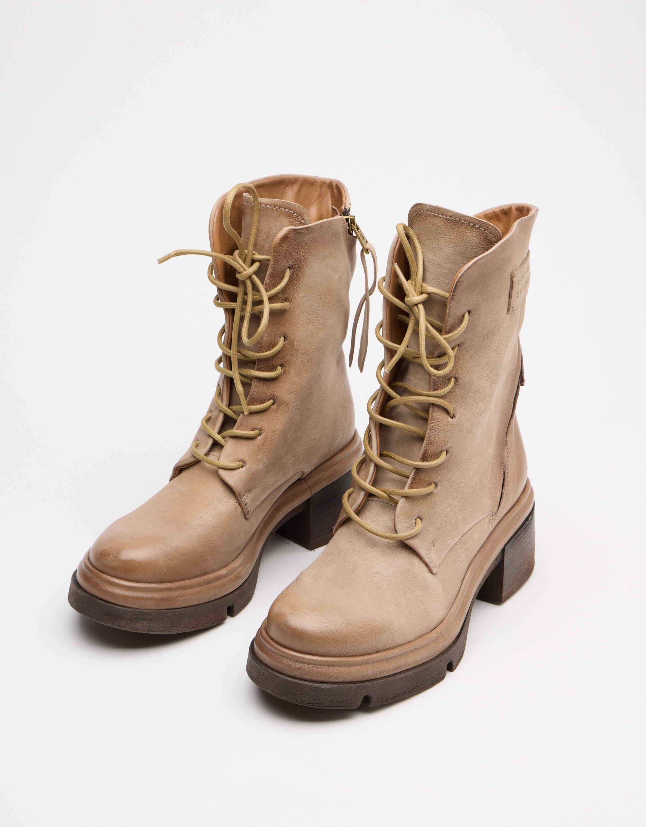 נעלי נשים - A.S. 98 - מגפיים עם שרוכים EASY - בז'2