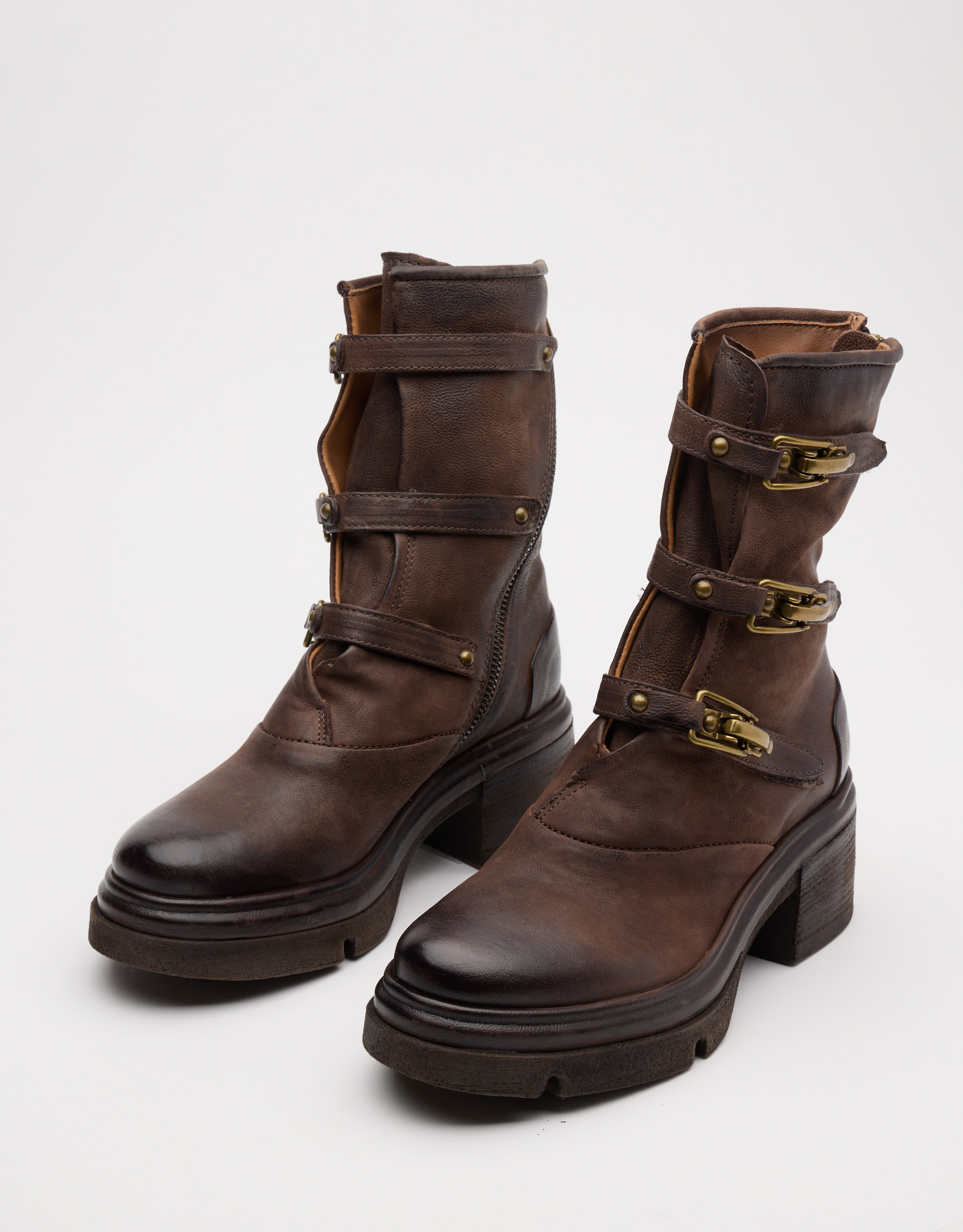 נעלי נשים - A.S. 98 - מגפיים עם רצועות EASY - חום2