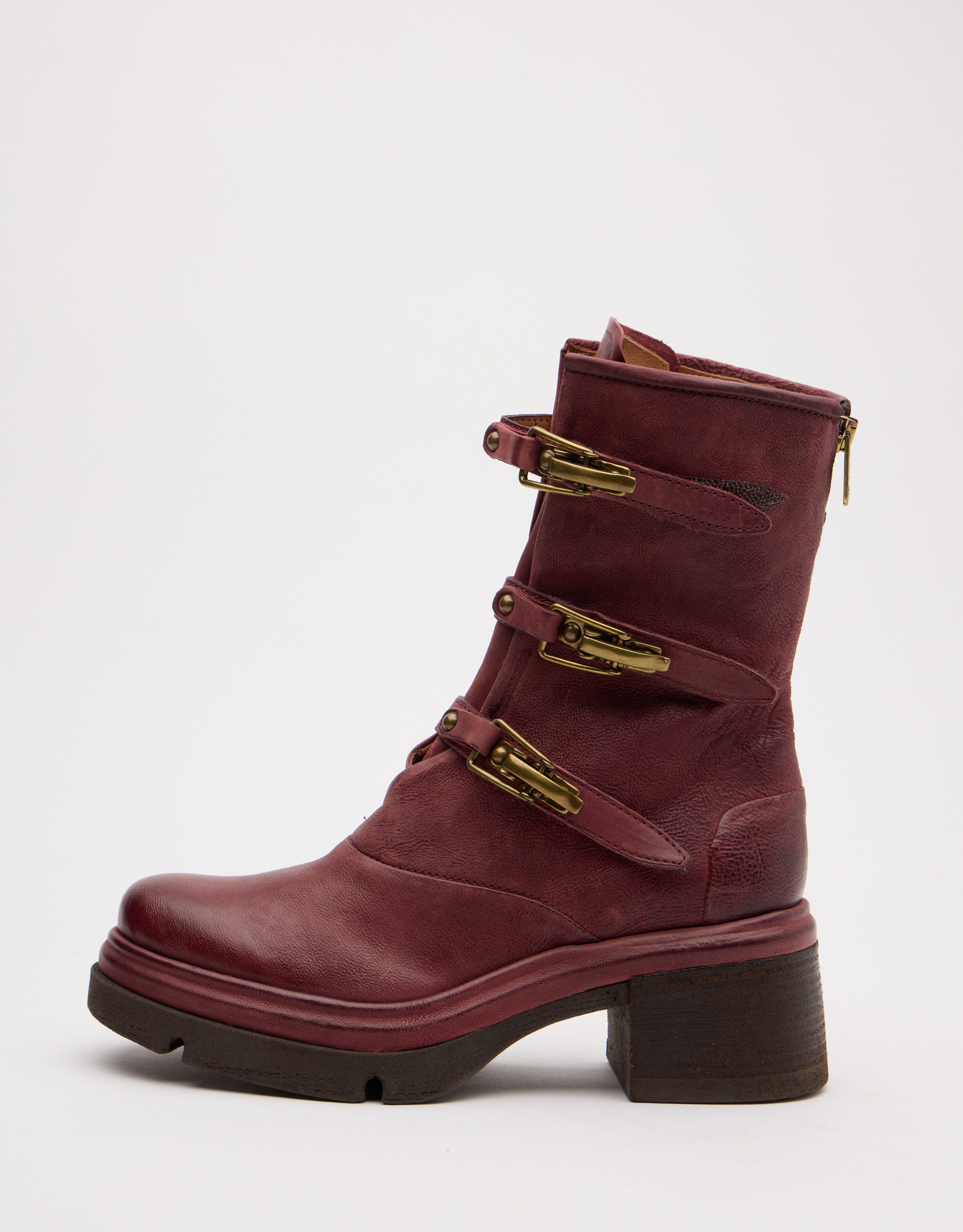 נעלי נשים - A.S. 98 - מגפיים עם רצועות EASY - בורדו2