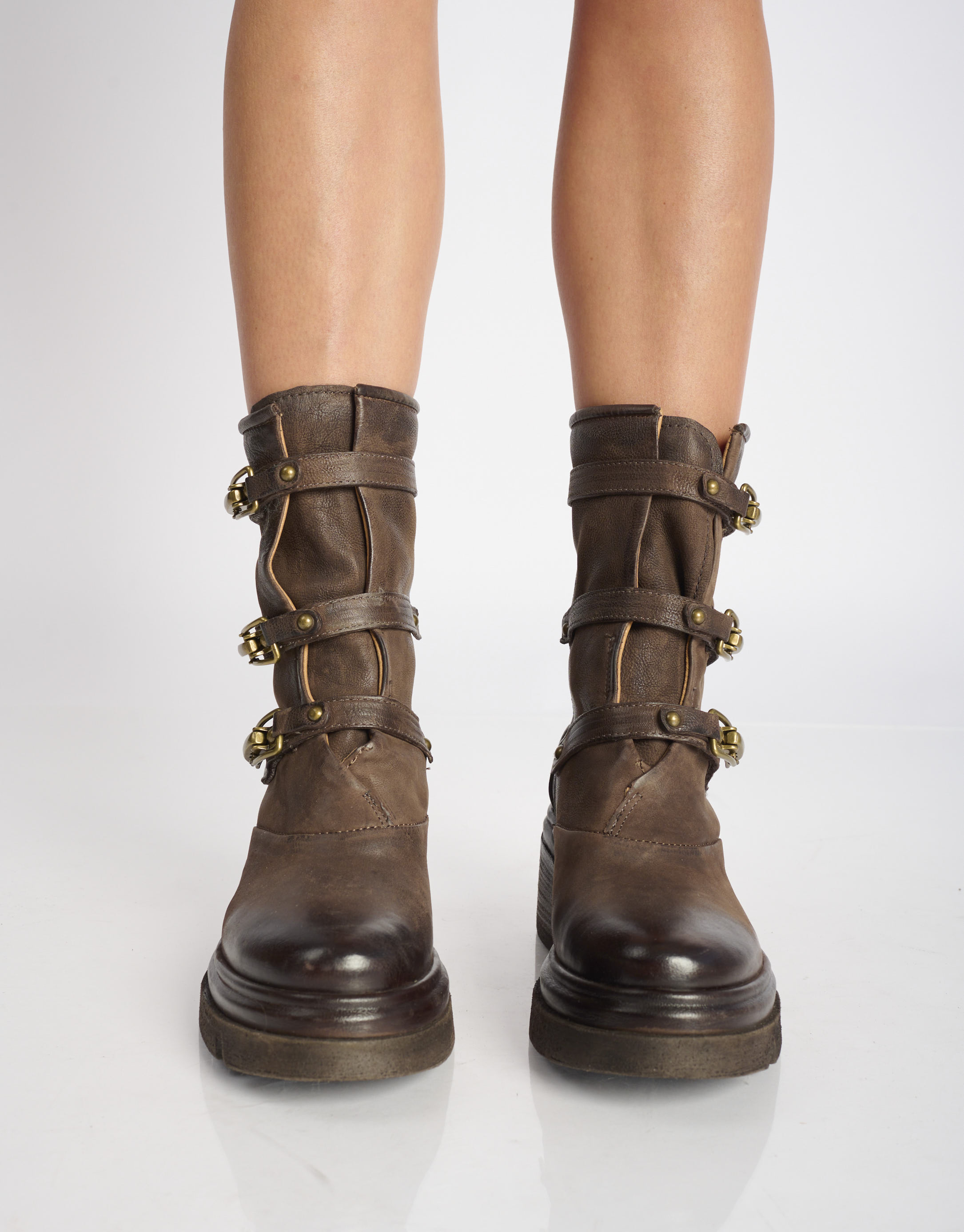 נעלי נשים - A.S. 98 - מגפיים עם רצועות EASY - חום3