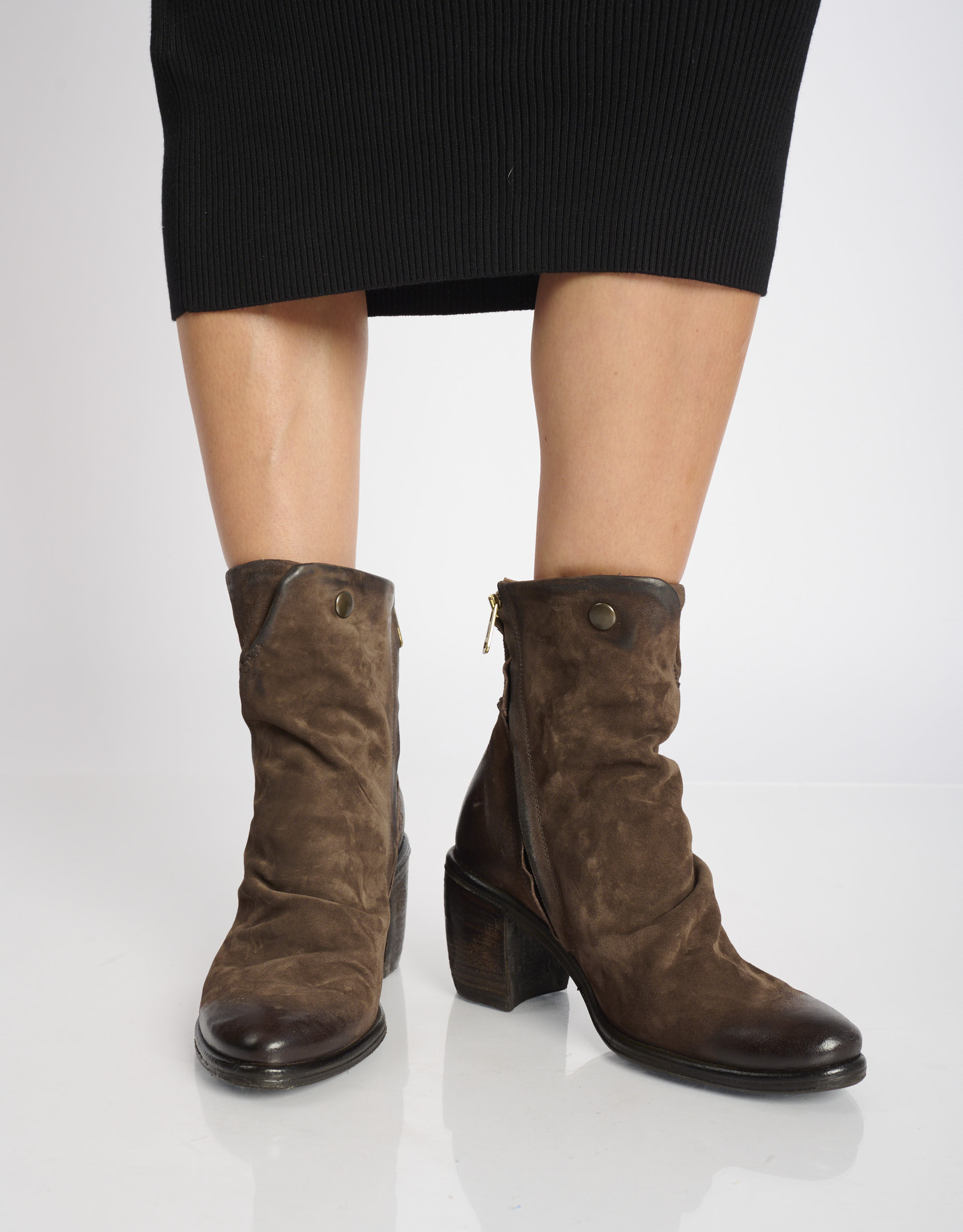 נעלי נשים - A.S. 98 - מגפונים עם עקב RITHM - חום1