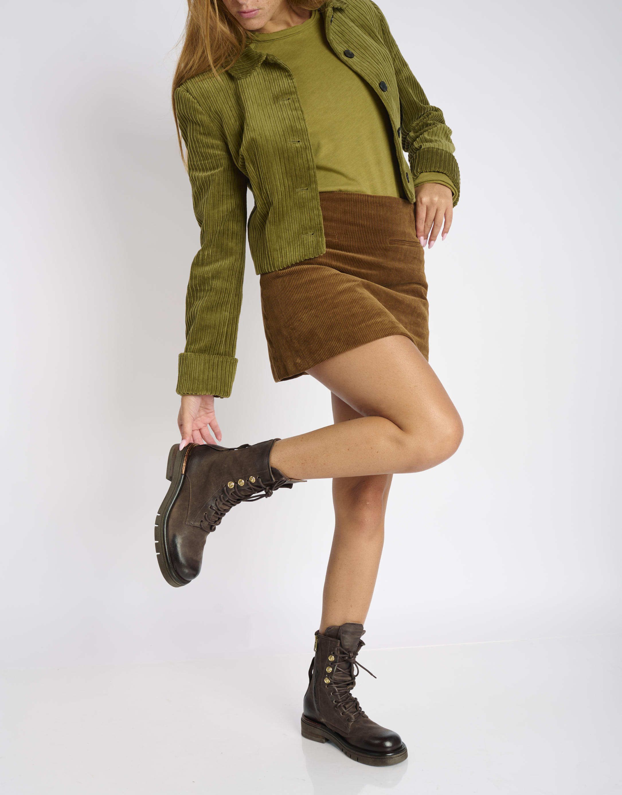 נעלי נשים - A.S. 98 - מגפונים עם שרוכים RUBY - חום2