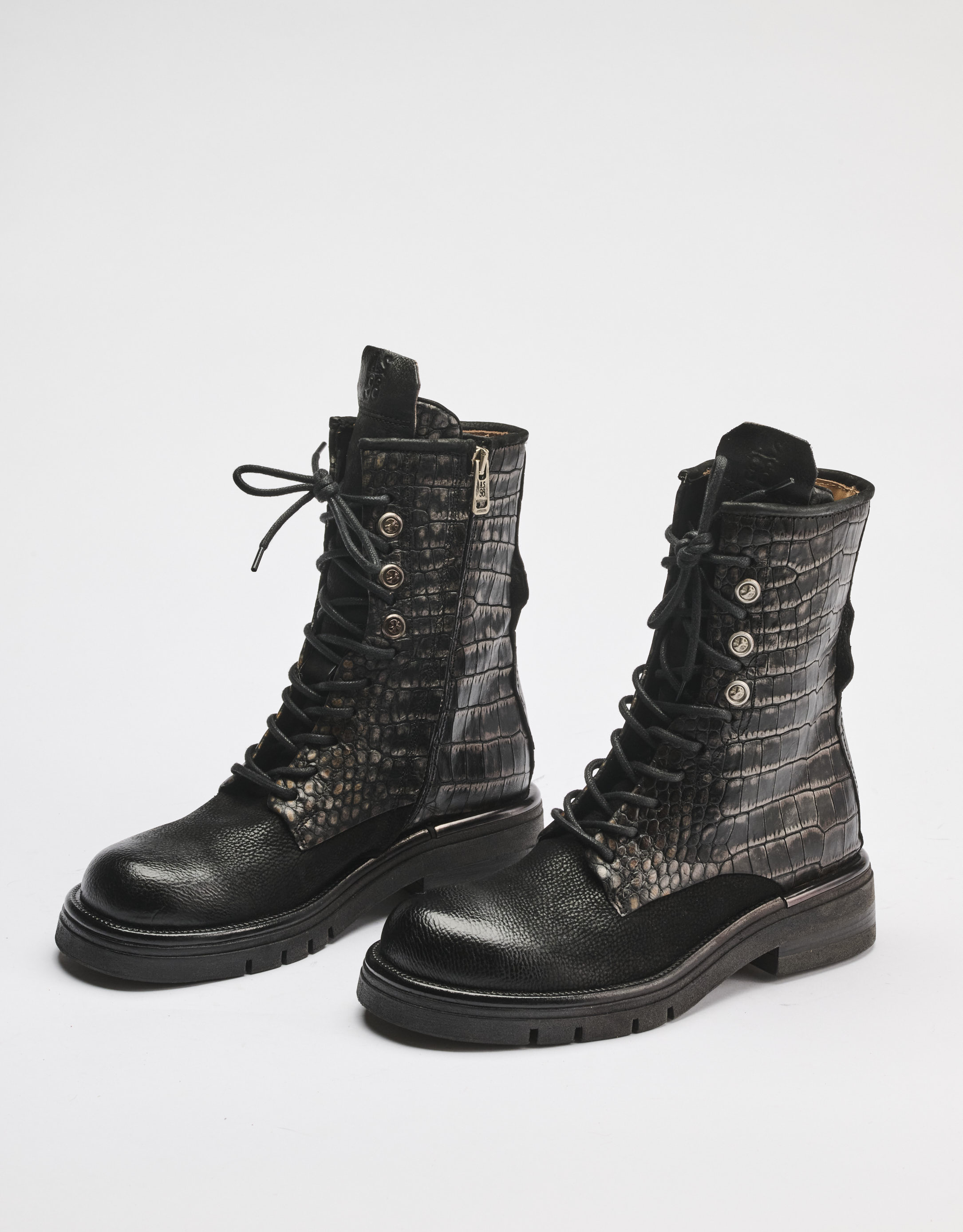 נעלי נשים - A.S. 98 - מגפונים מטאליים RUBY - שחור4