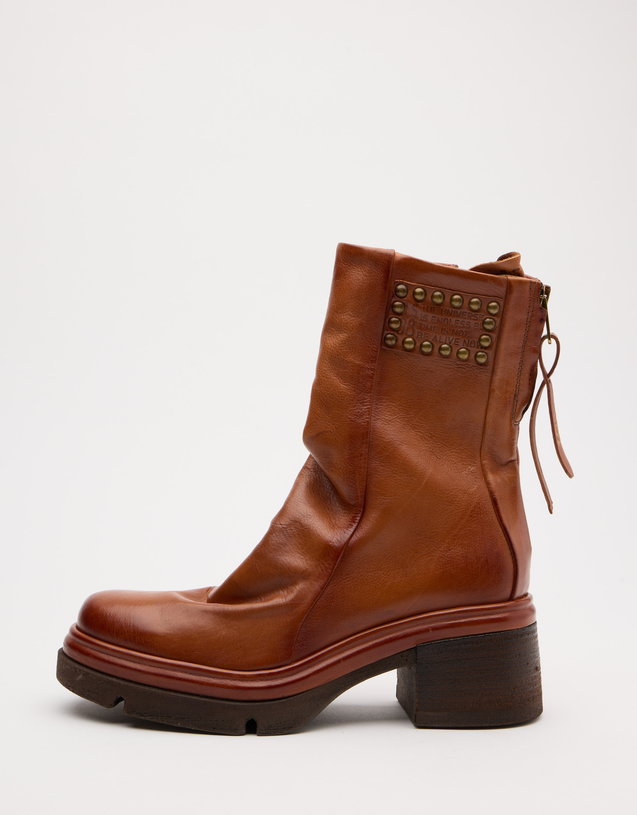 נעלי נשים - A.S. 98 - מגפיים עם ניטים EASY - קאמל3