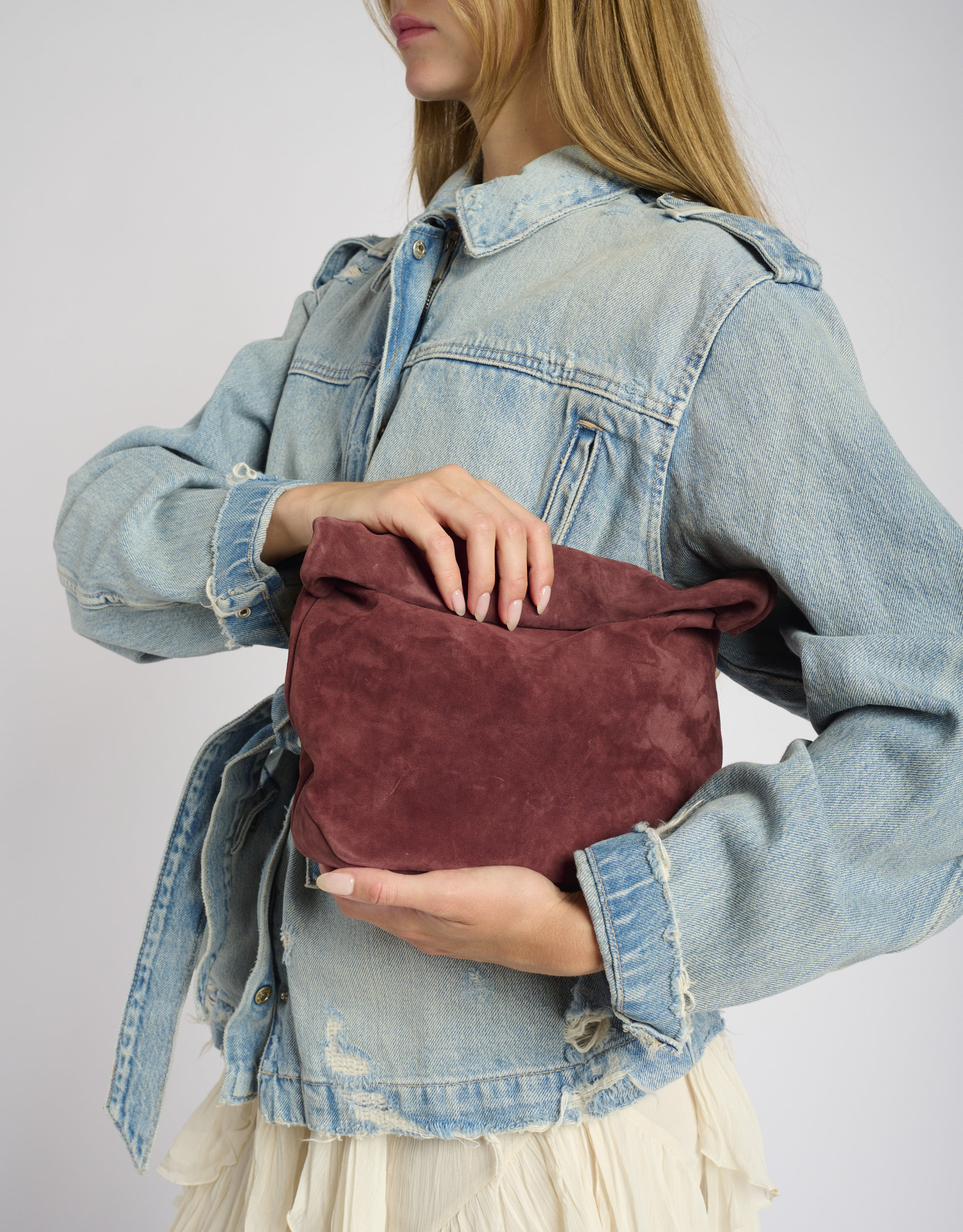 נעלי נשים - A.S. 98 - תיק קלאטצ' KARINA - בורדו1