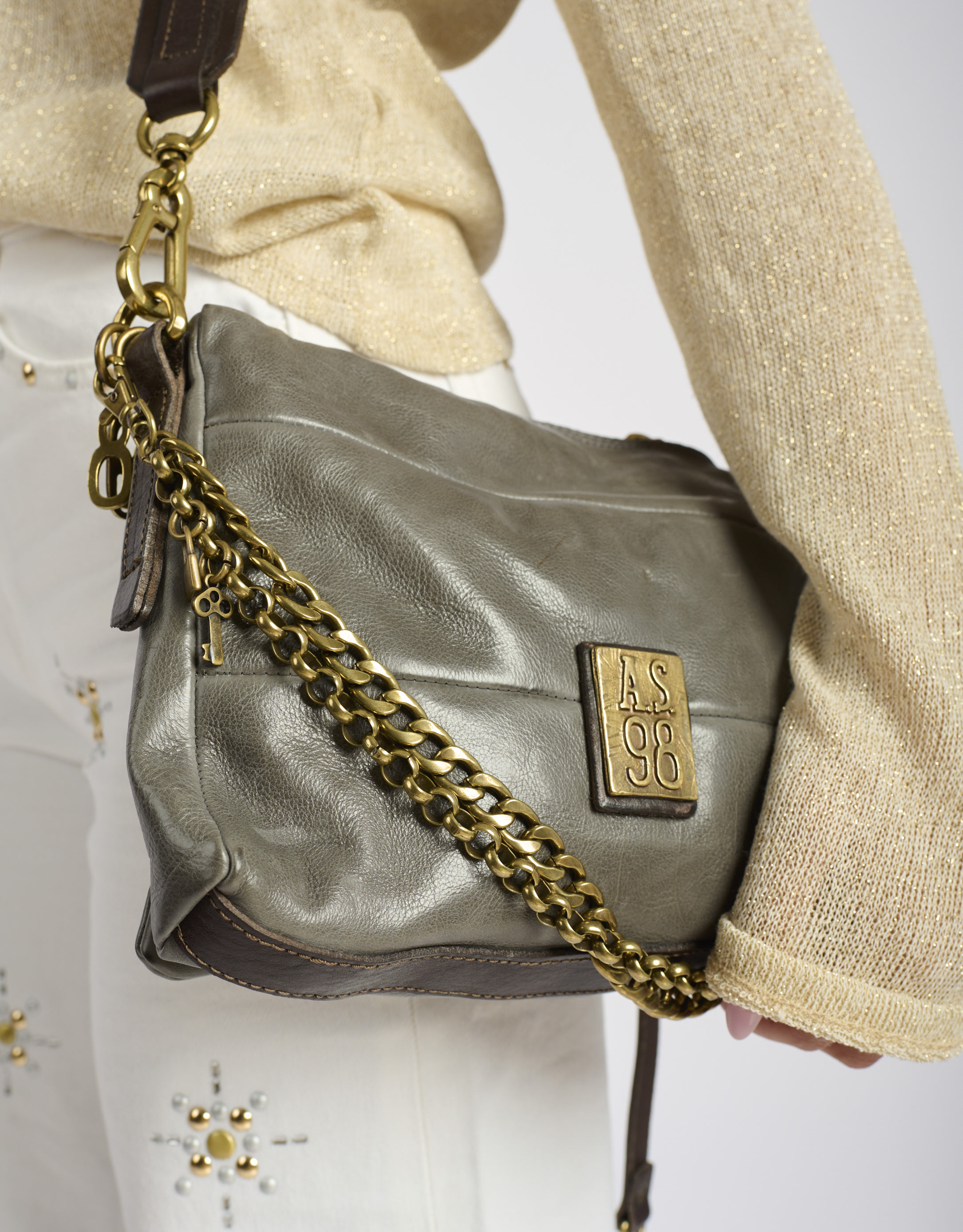 נעלי נשים - A.S. 98 - תיק עם נרתיק MONA - אפור3