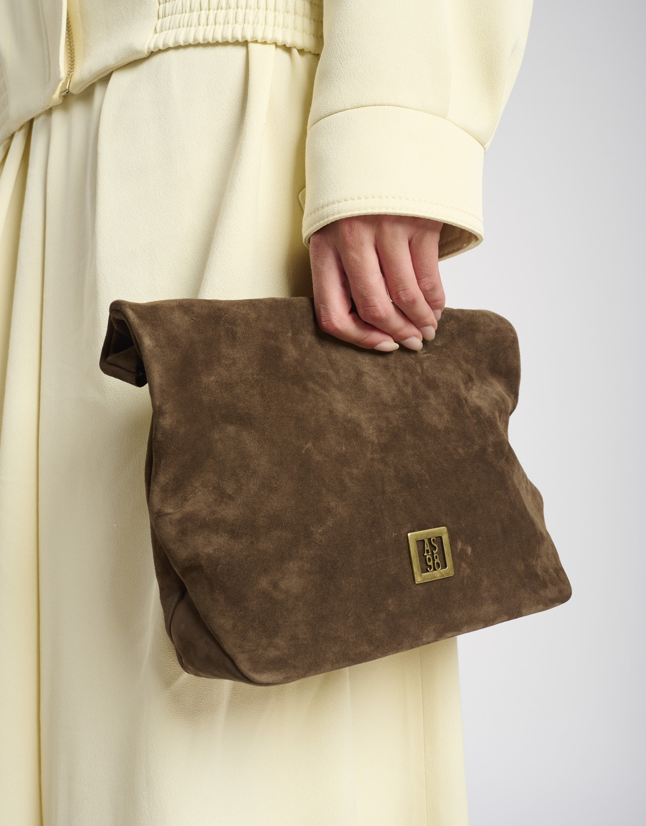 נעלי נשים - A.S. 98 - תיק קלאטצ' KARINA - חום כהה3