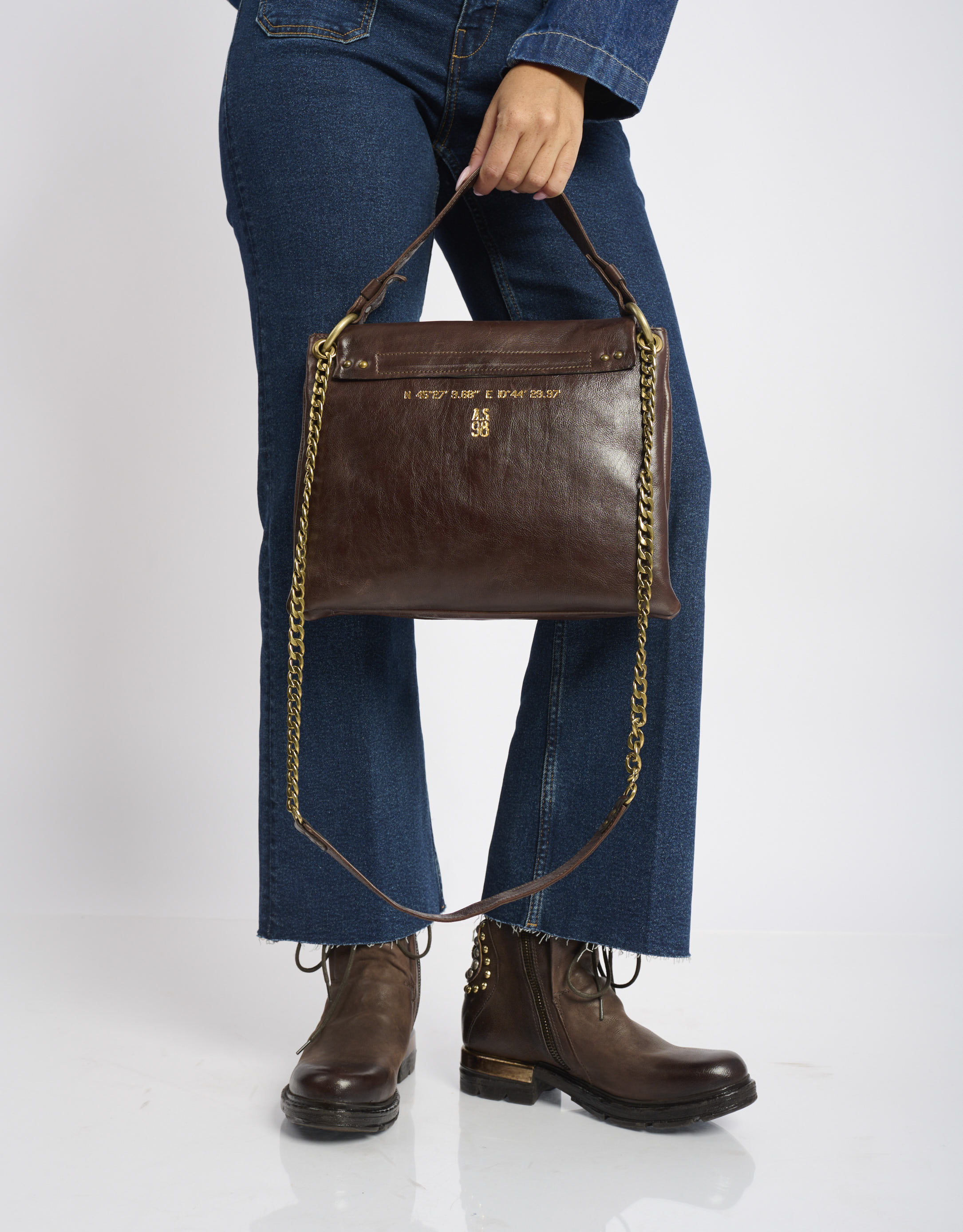 נעלי נשים - A.S. 98 - תיק צד SOFIA - חום כהה3