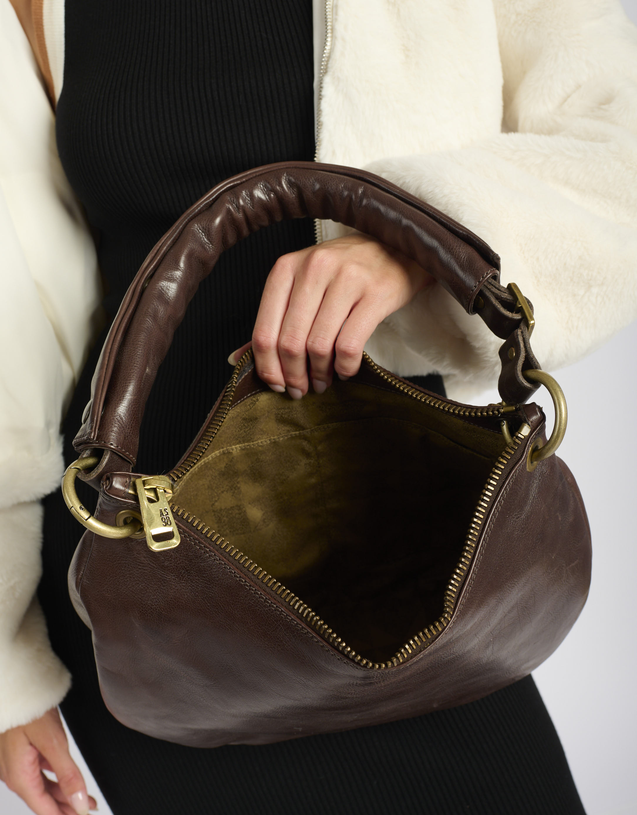 נעלי נשים - A.S. 98 - תיק צד CHIARA - חום כהה3