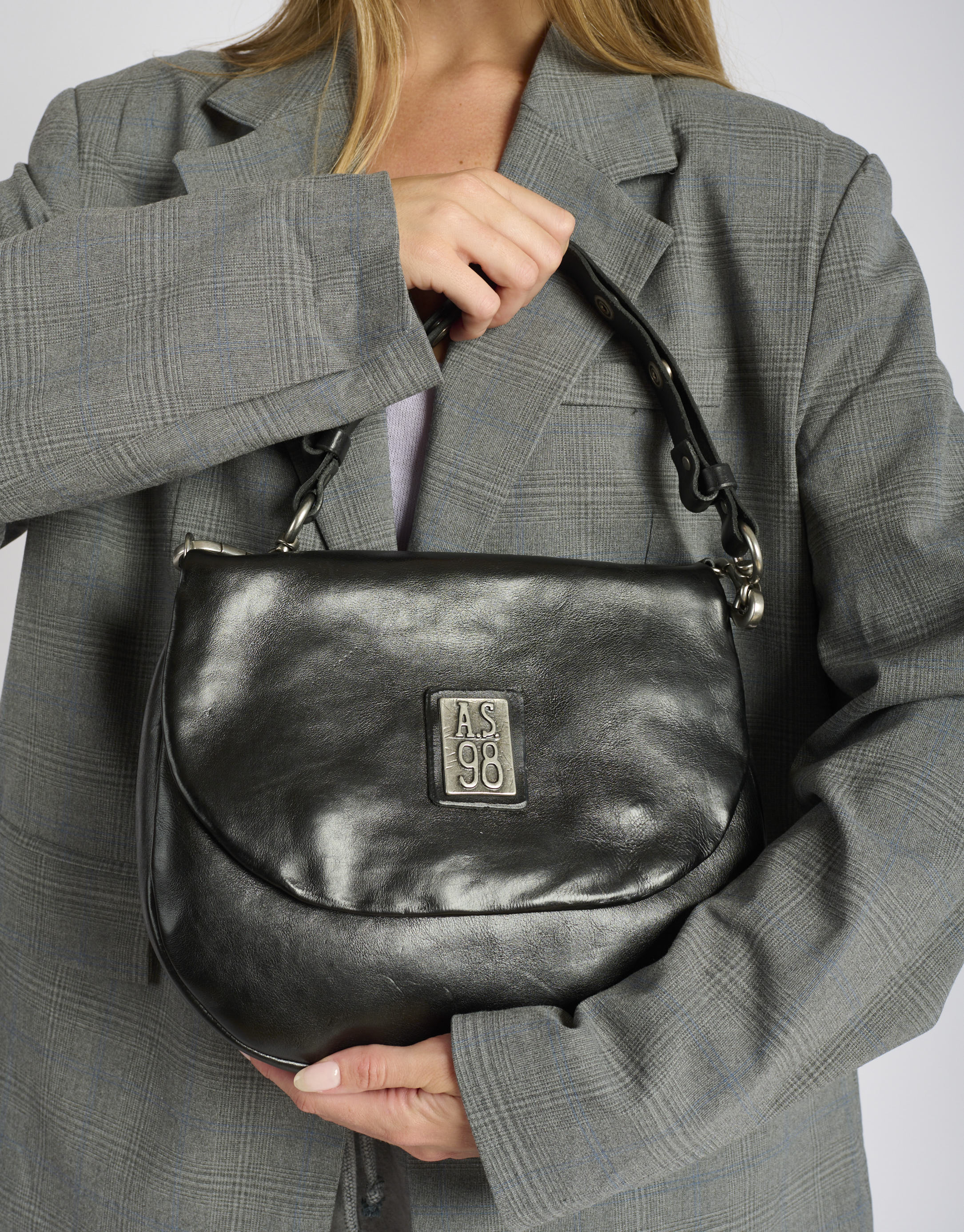 נעלי נשים - A.S. 98 - תיק צד מעור CARLOTTA - שחור3