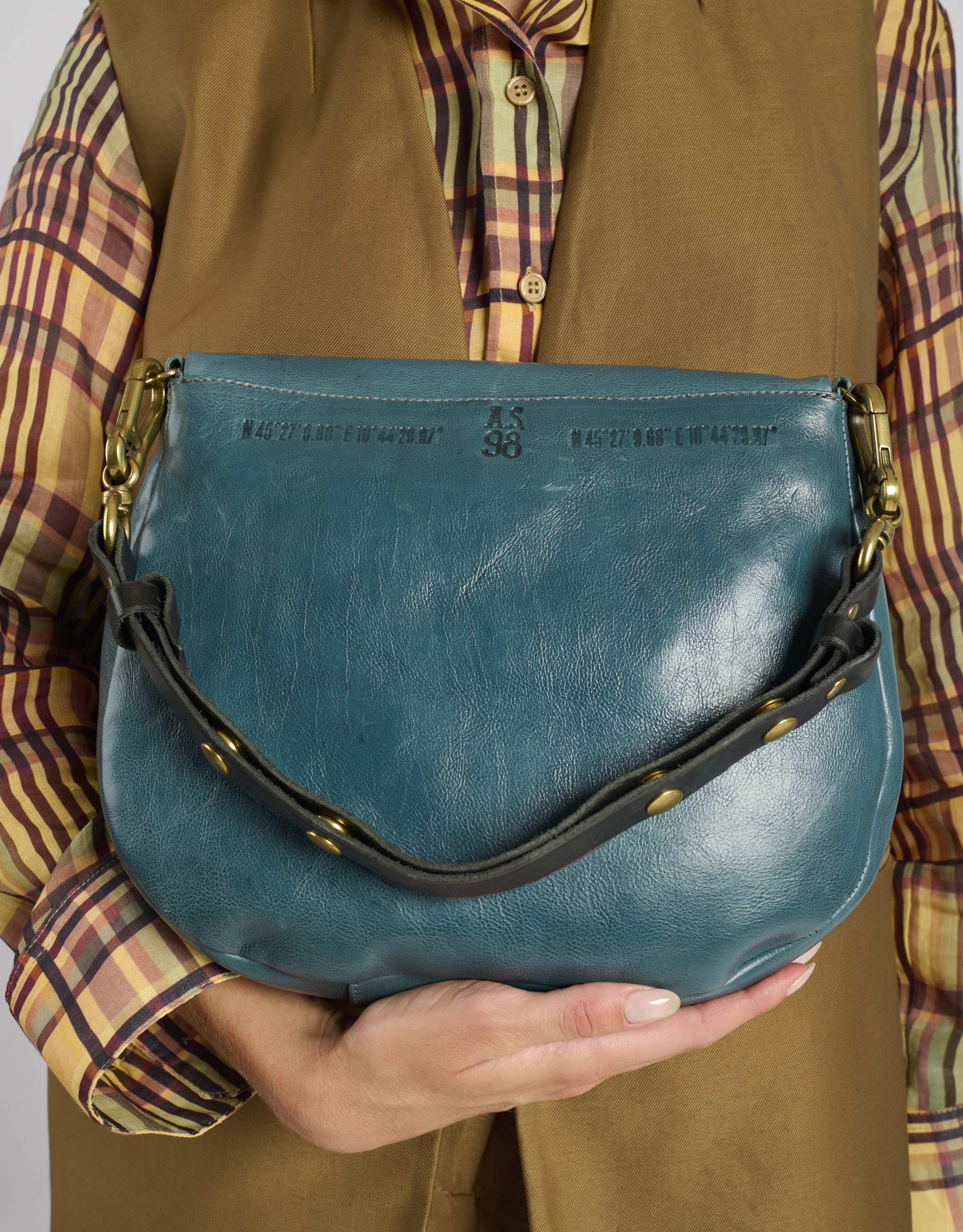 נעלי נשים - A.S. 98 - תיק צד מעור CARLOTTA - פטרול3