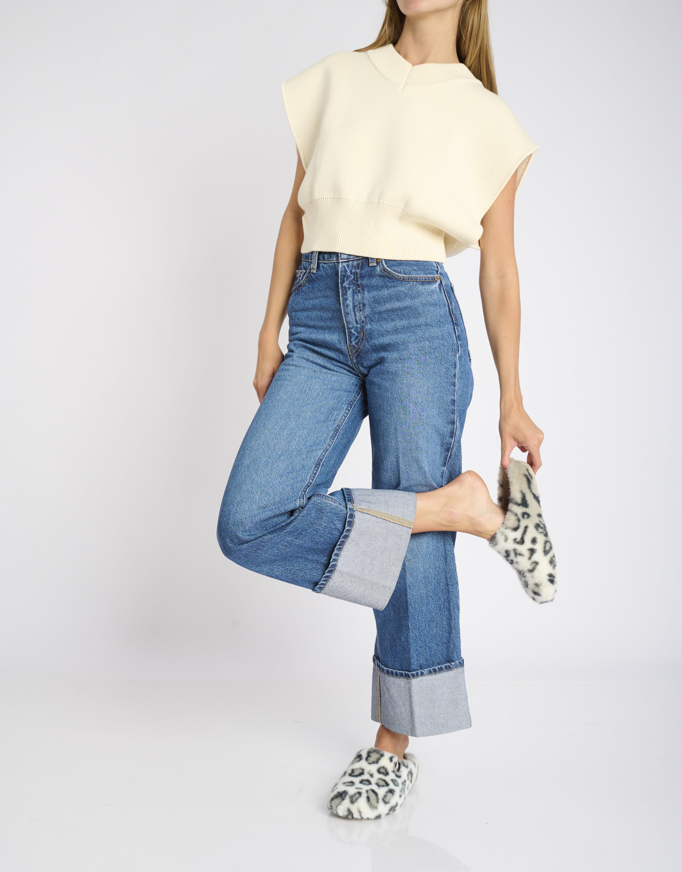 נעלי נשים - Verbenas - נעלי בית מנומרות YORK FUR - אופוויט3