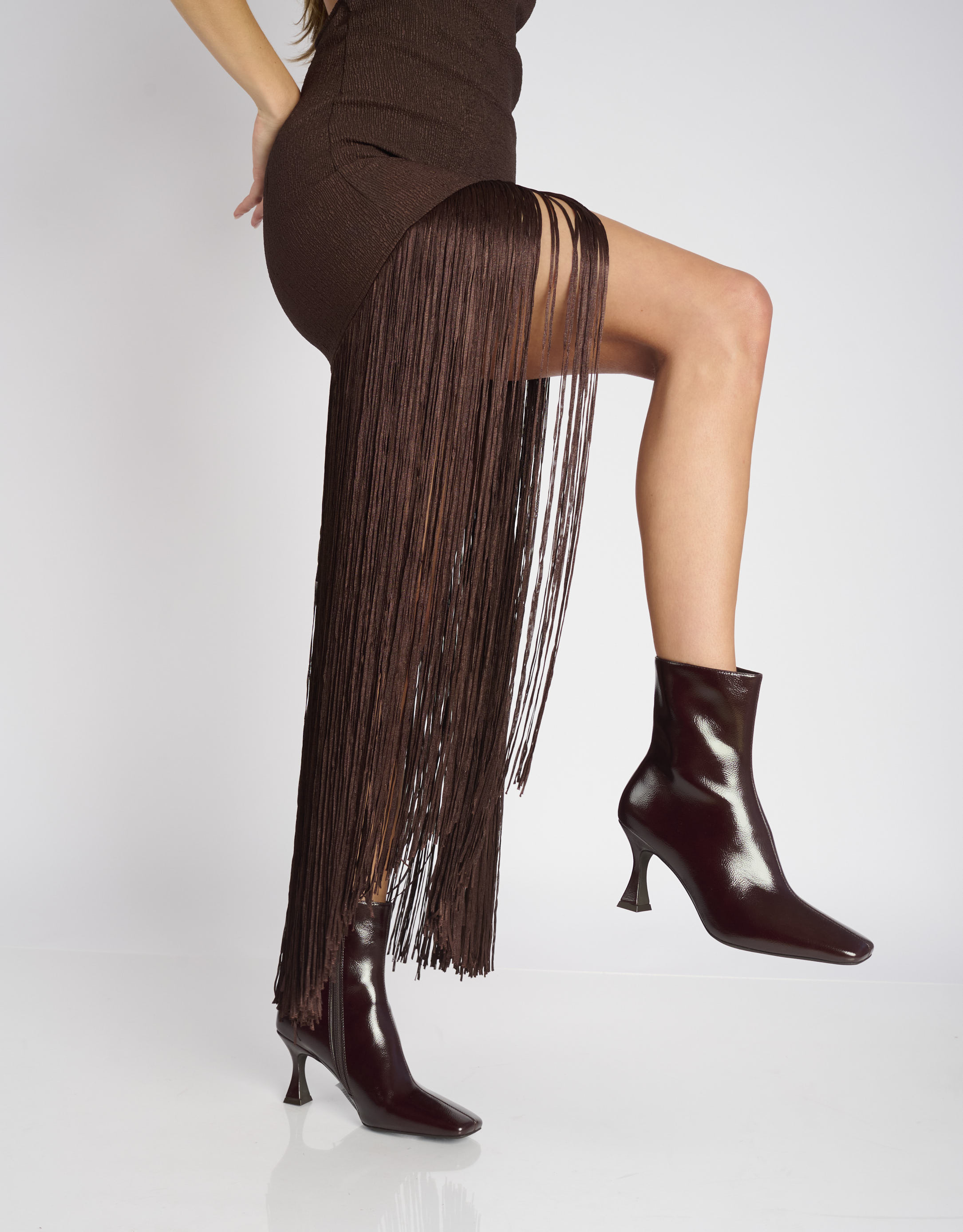 נעלי נשים - Jeffrey Campbell - מגפוני עקב CHEKMATE - חום3