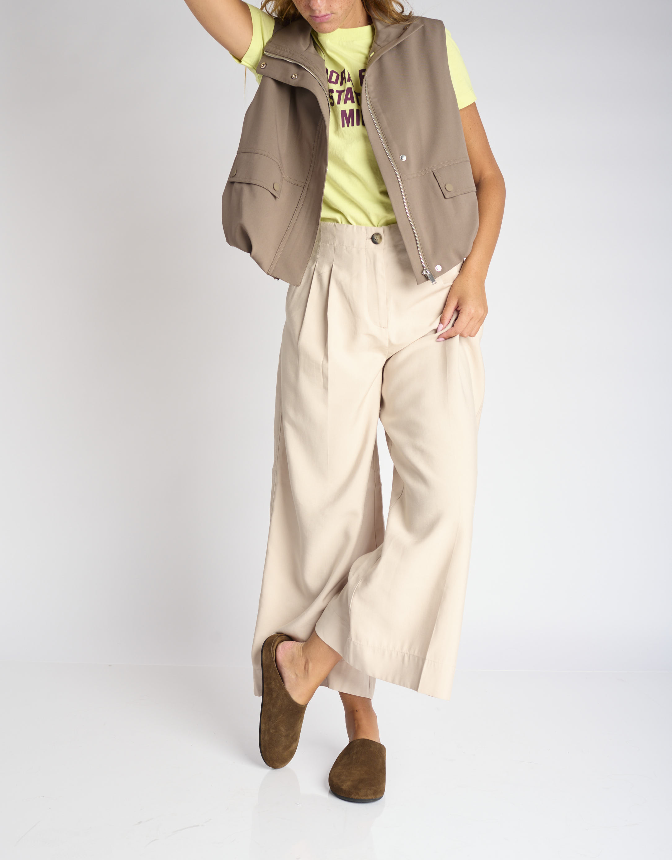 נעלי נשים - Jeffrey Campbell - כפכפי זמש CONTENT - חום2