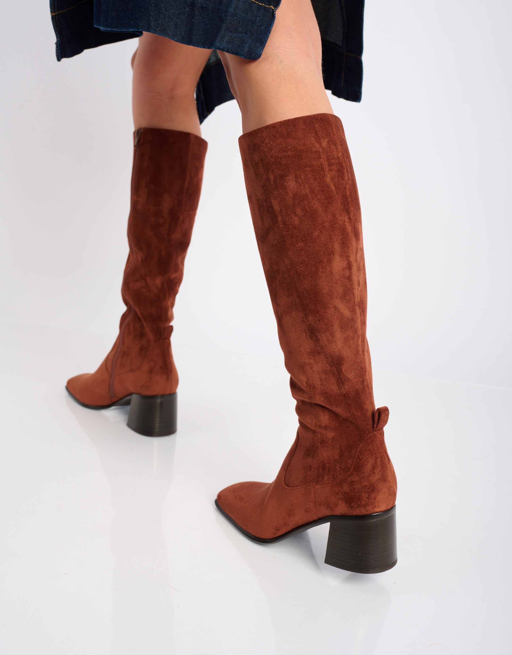 נעלי נשים - Jeffrey Campbell - מגפיים דמוי זמש JEREM-KH - חום4