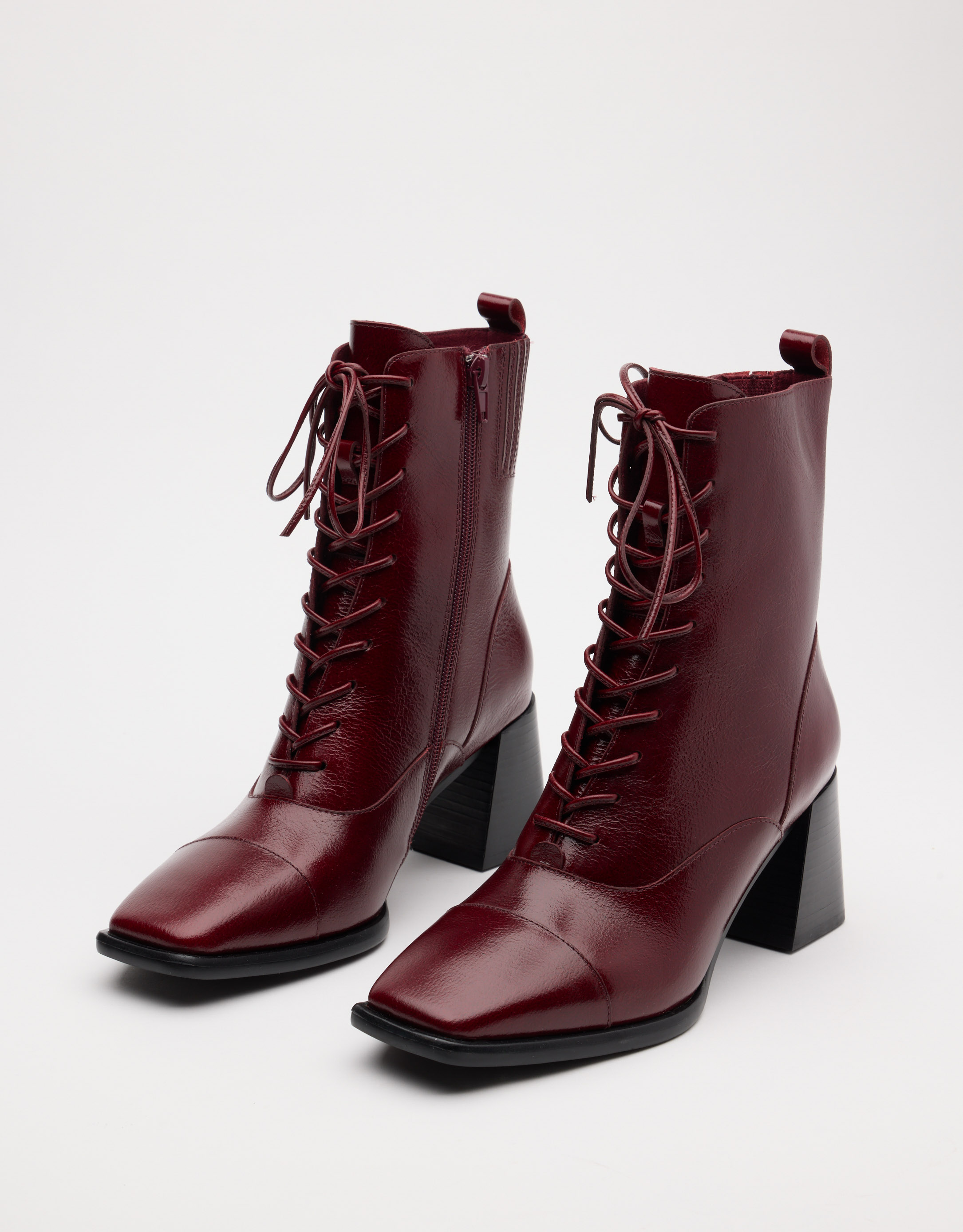 נעלי נשים - Jeffrey Campbell - מגפוני עקב WESTLYN - בורדו2