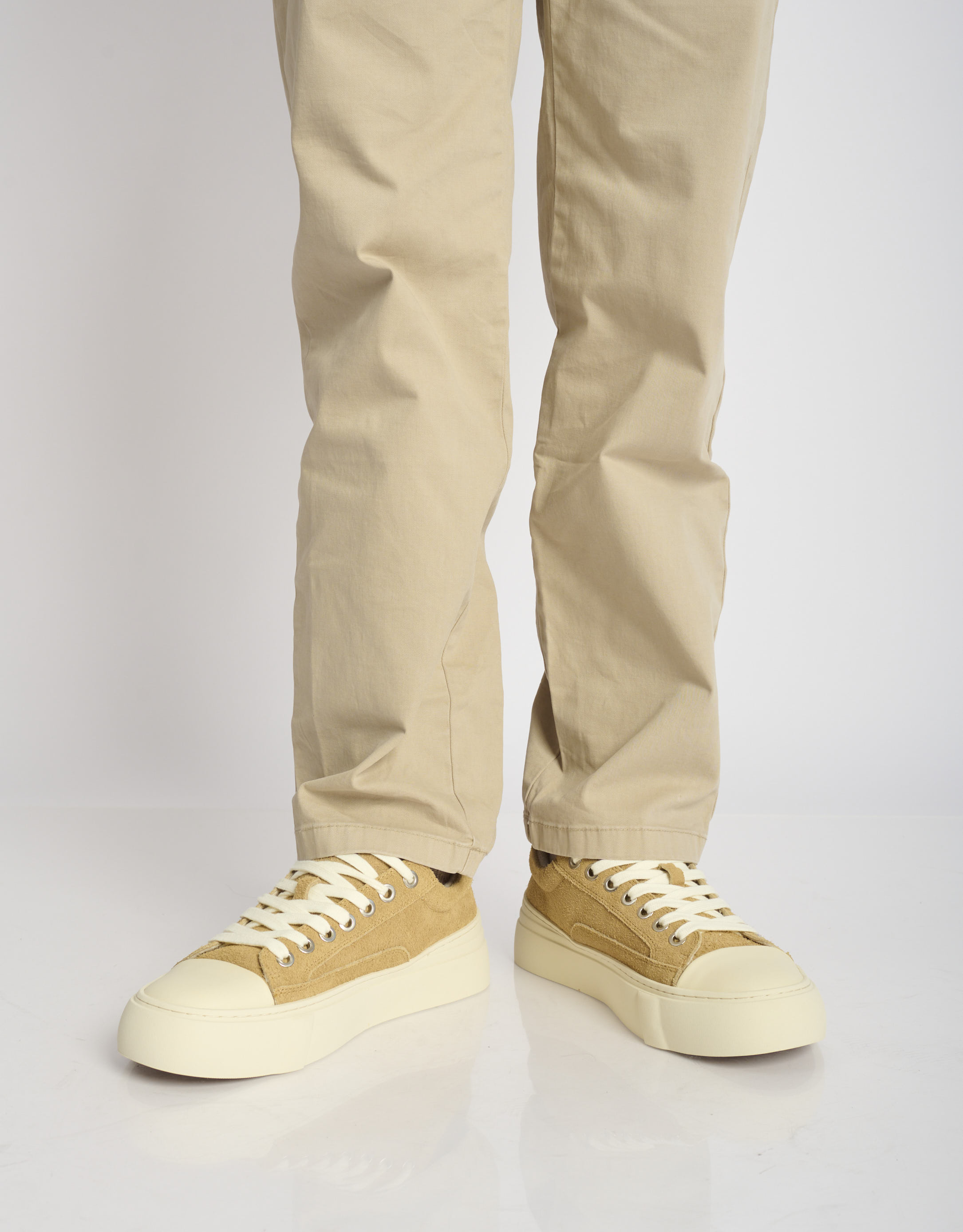 נעלי גברים - Acupuncture - סניקרס מזמש AFC - חום בהיר3