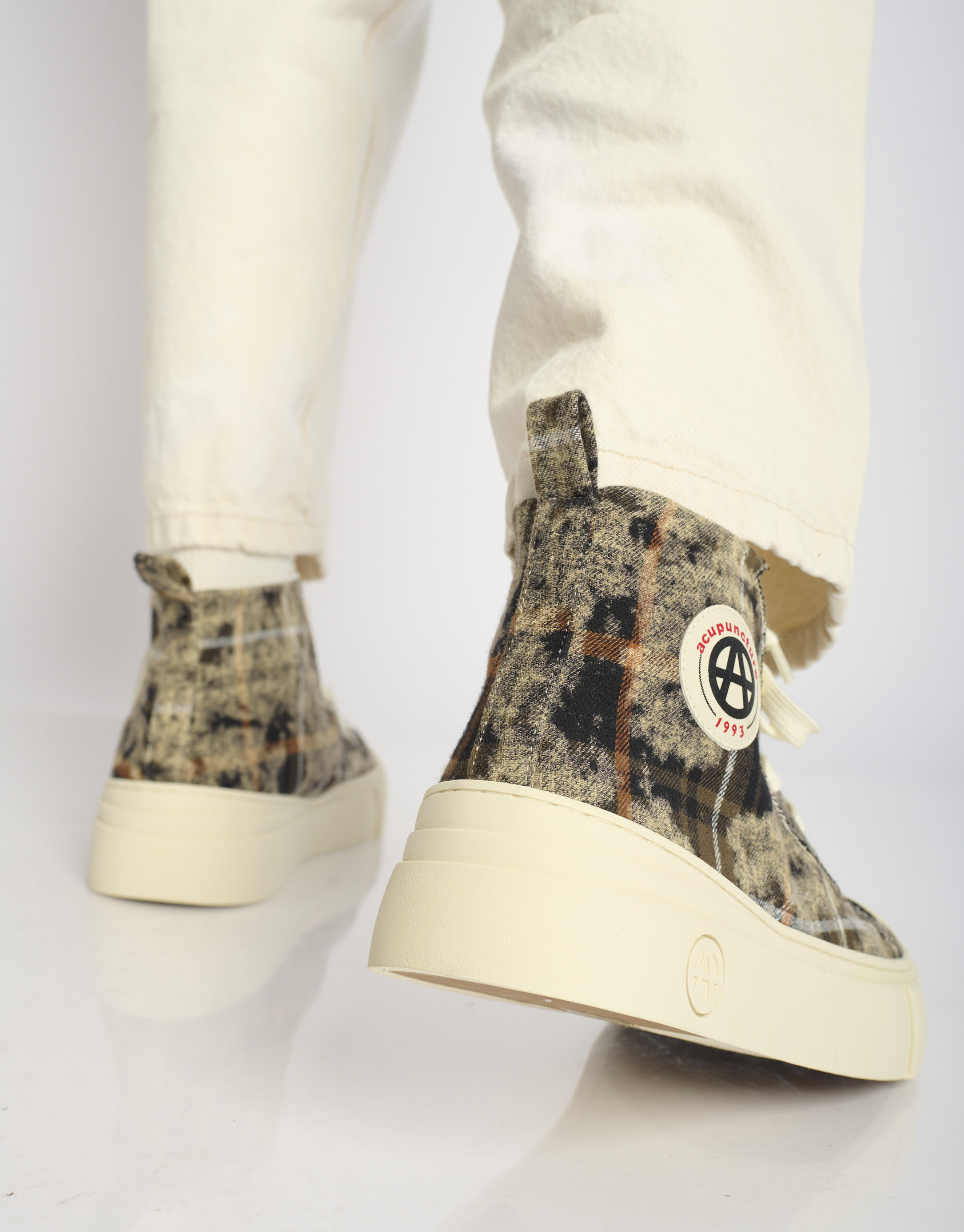 נעלי גברים - Acupuncture - סניקרס גבוהות AFC - שחור חום4