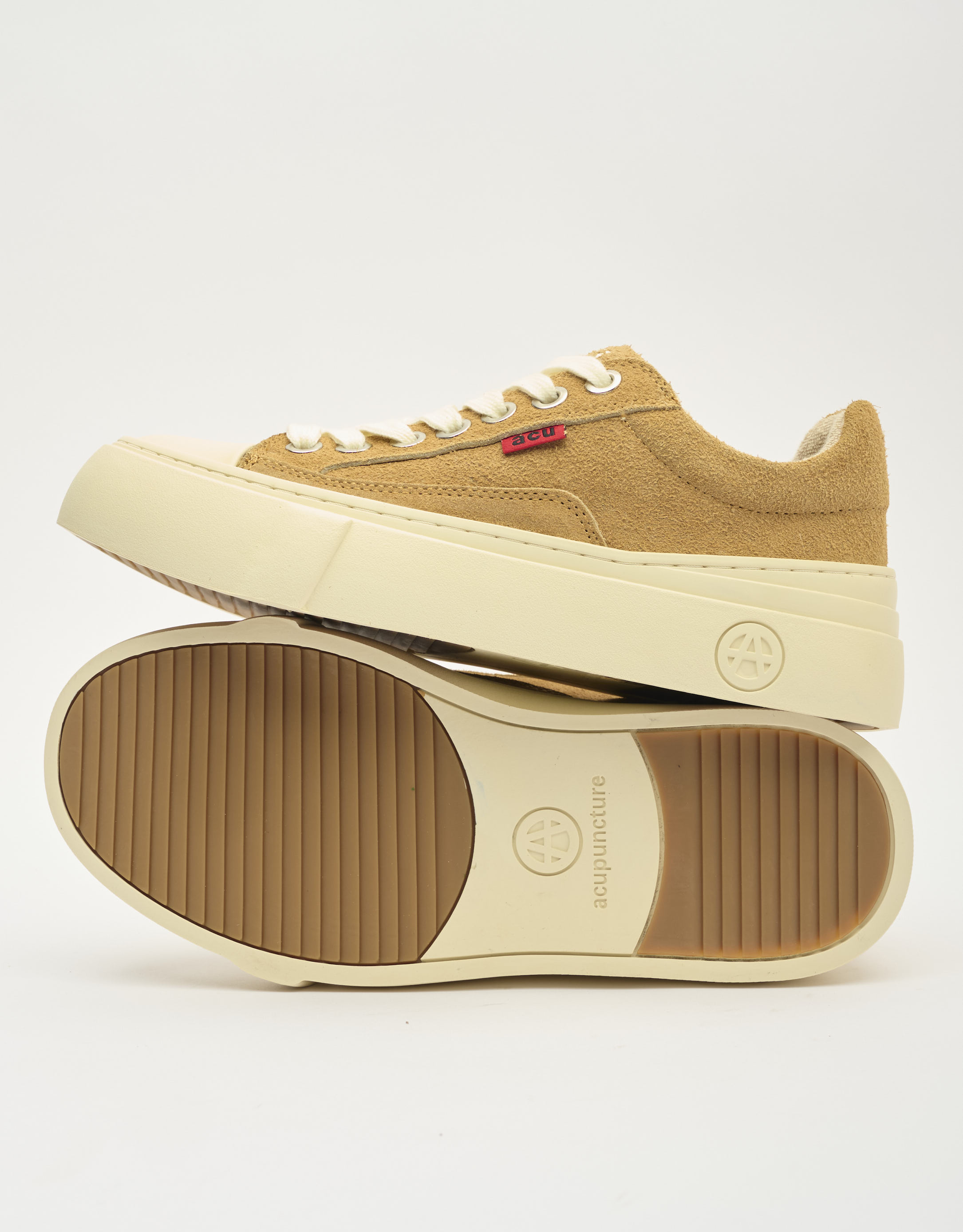 נעלי נשים - Acupuncture - סניקרס מזמש AFC - חום בהיר2