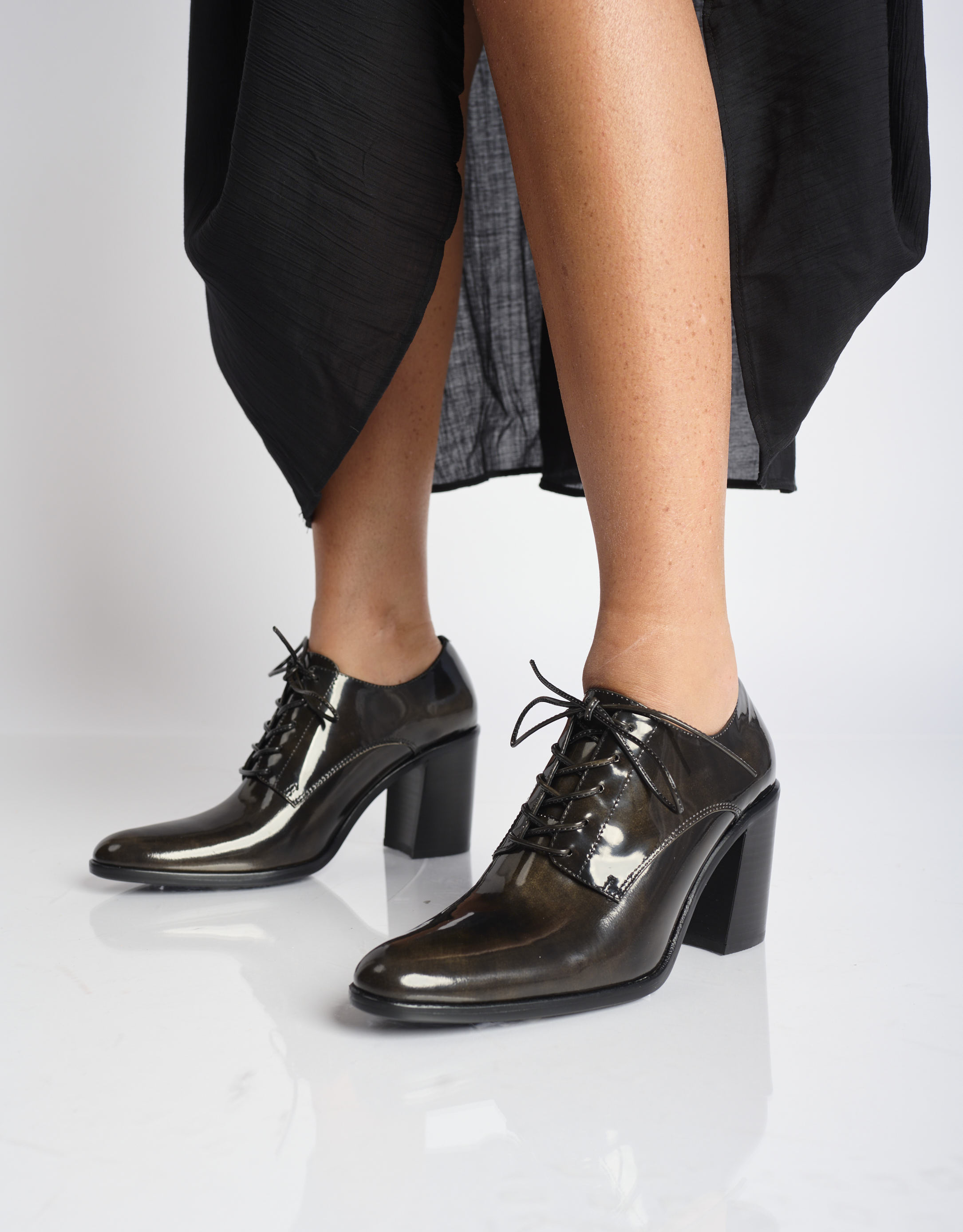 נעלי נשים - Jeffrey Campbell - נעלי עקב THOUGHT - אפור כהה1