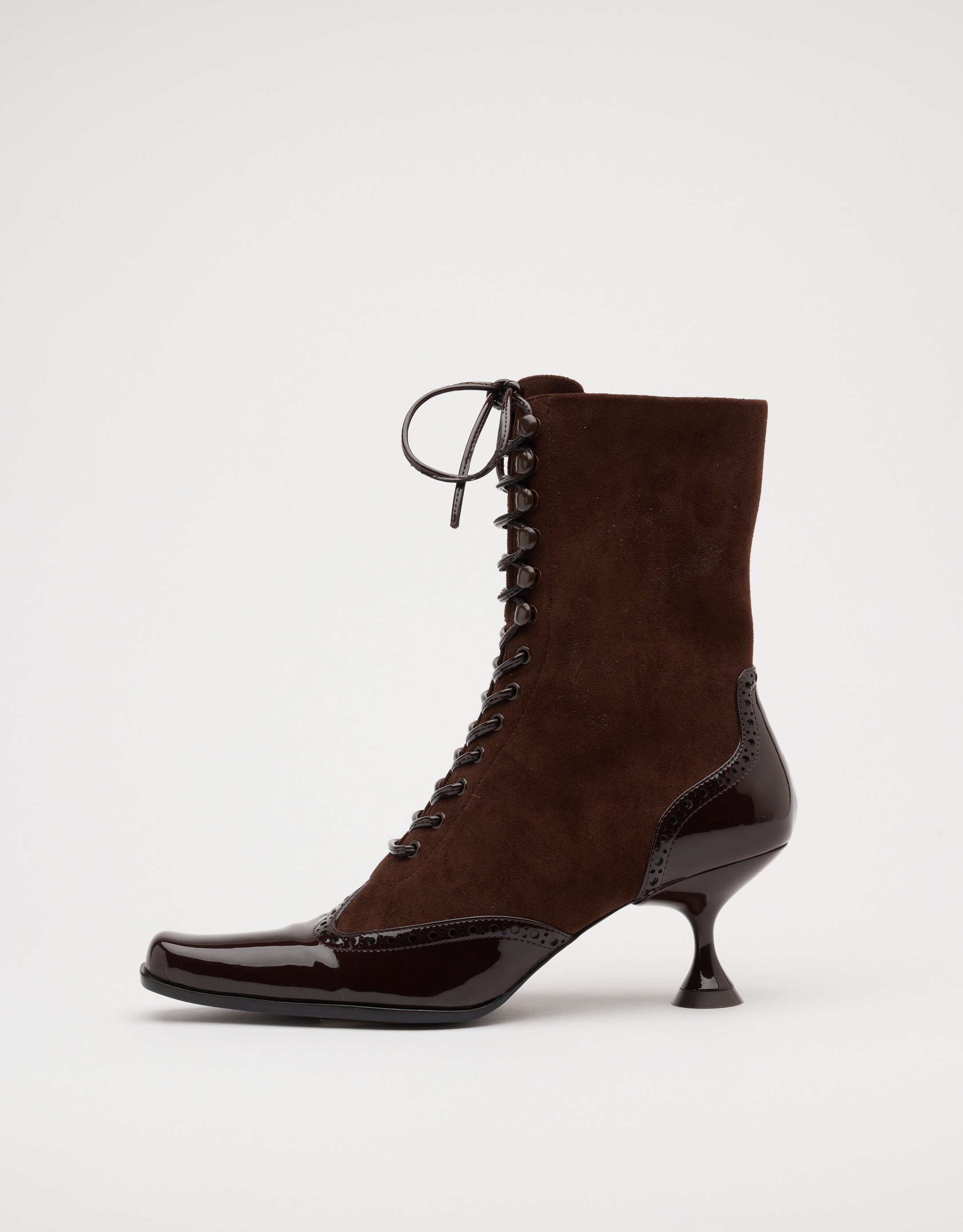 נעלי נשים - Jeffrey Campbell - מגפונים עם עקב VICTORIAN - חום3