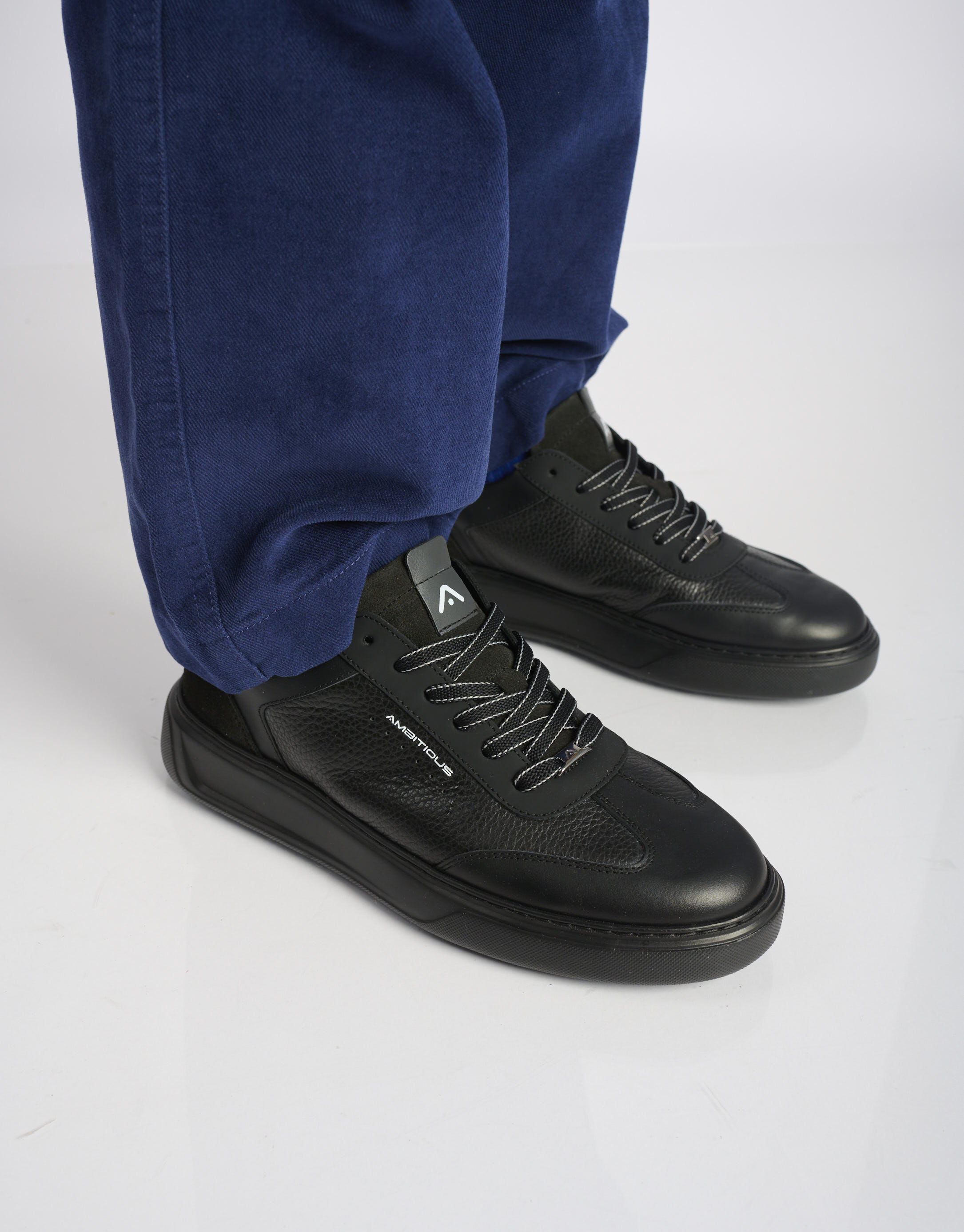 נעלי גברים -  - סניקרס עור KIT - שחור1