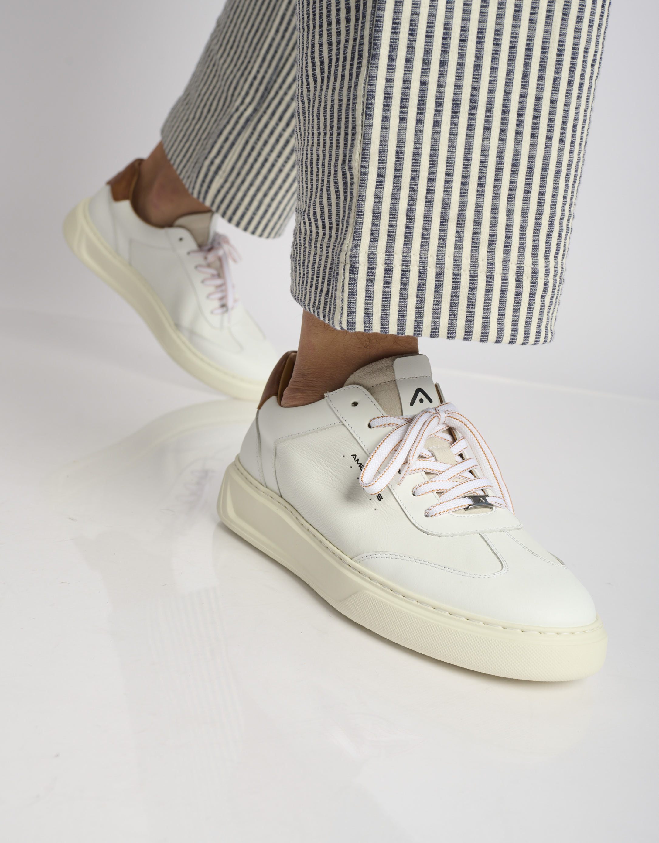 נעלי גברים -  - סניקרס עור KIT - לבן2