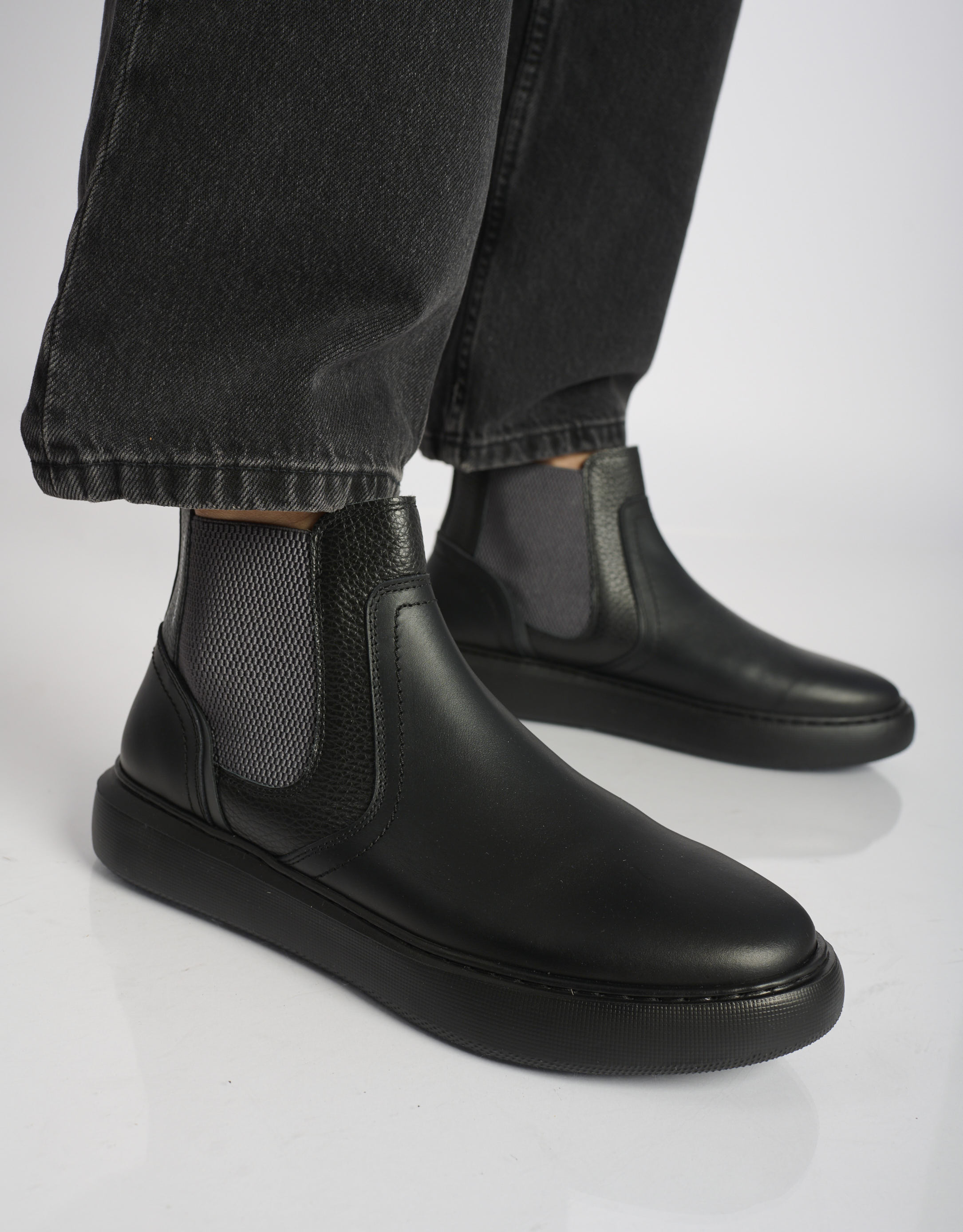 נעלי גברים -  - מגפי עור ECLIPSE - שחור3