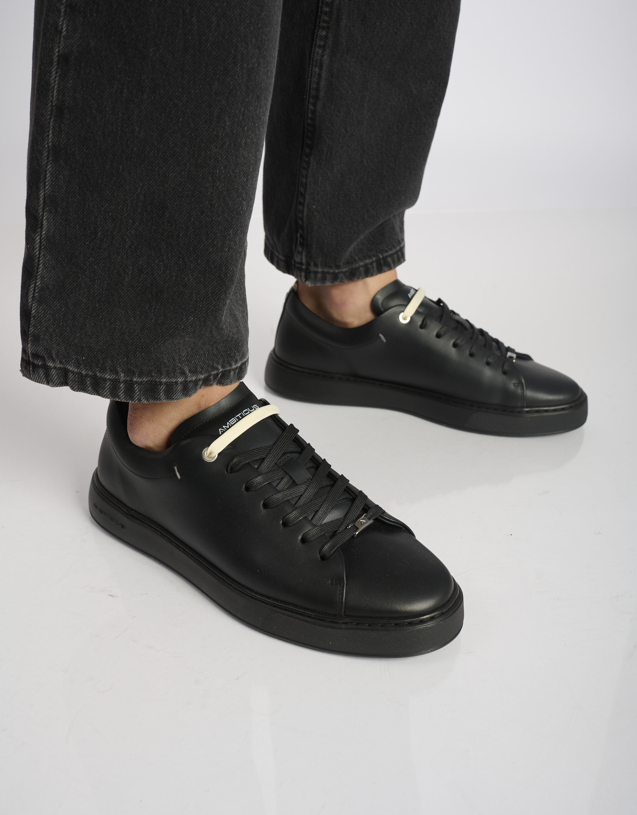 נעלי גברים -  - סניקרס עור LEWIS - שחור2