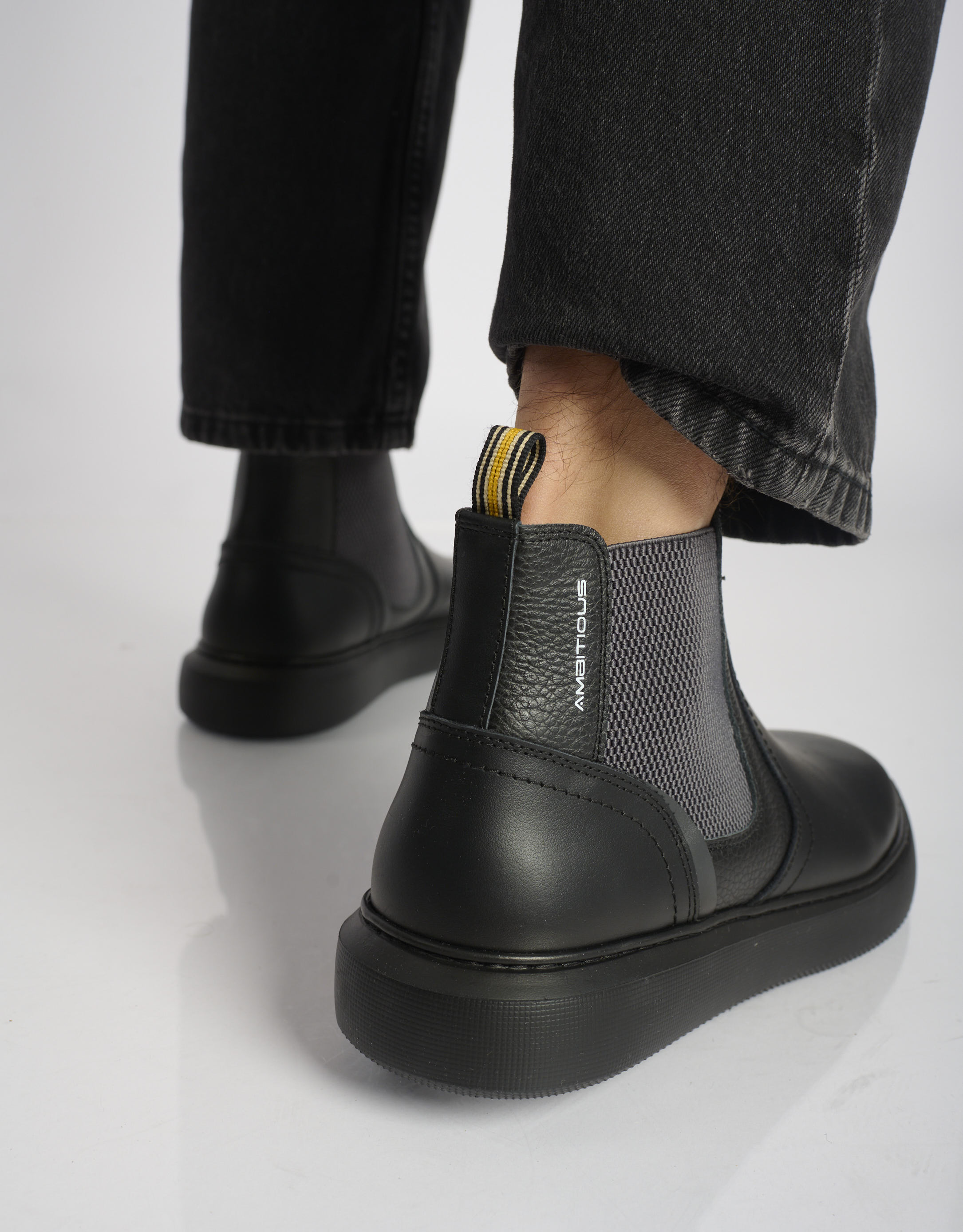 נעלי גברים -  - מגפי עור ECLIPSE - שחור4