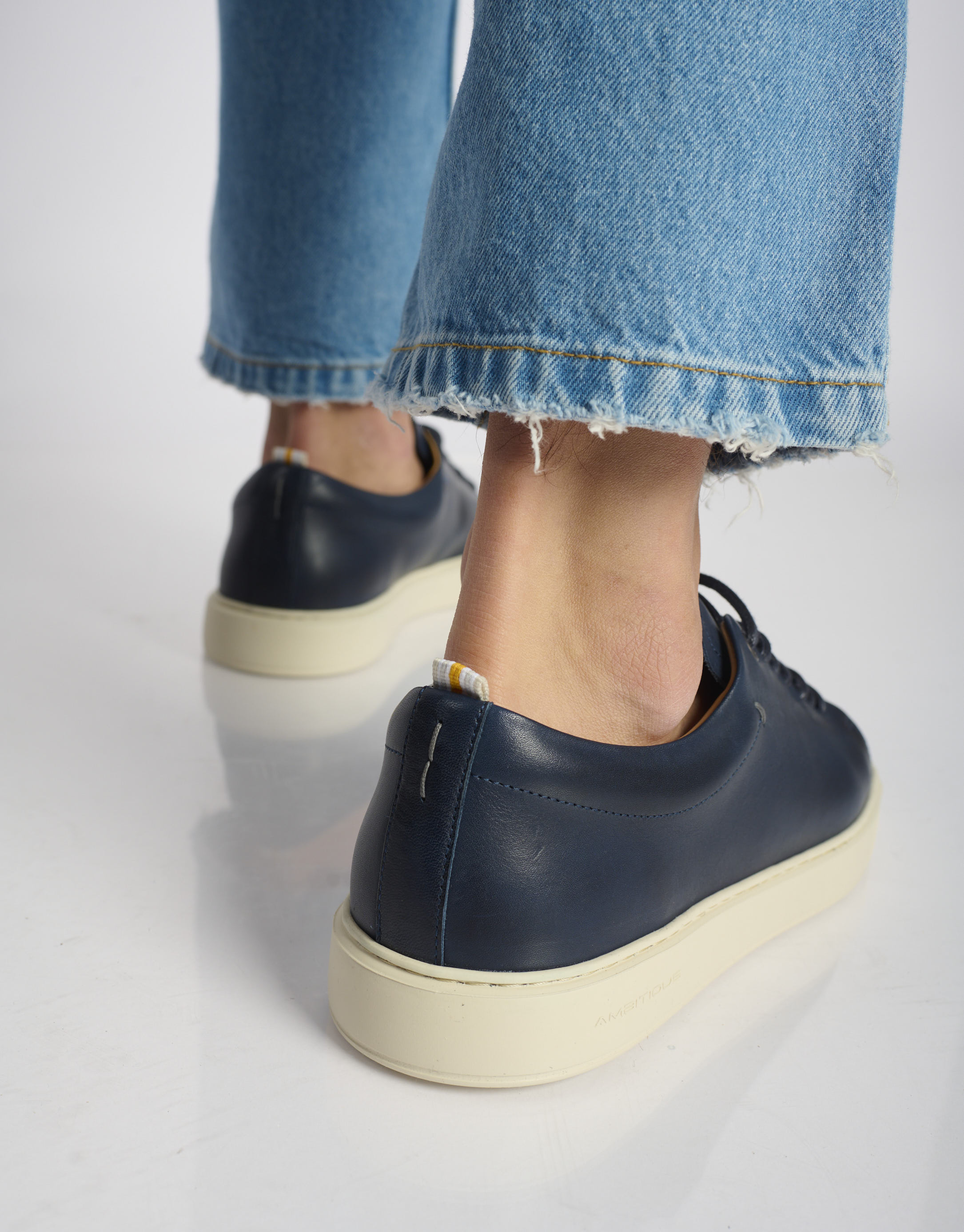 נעלי גברים -  - סניקרס עור LEWIS - כחול4