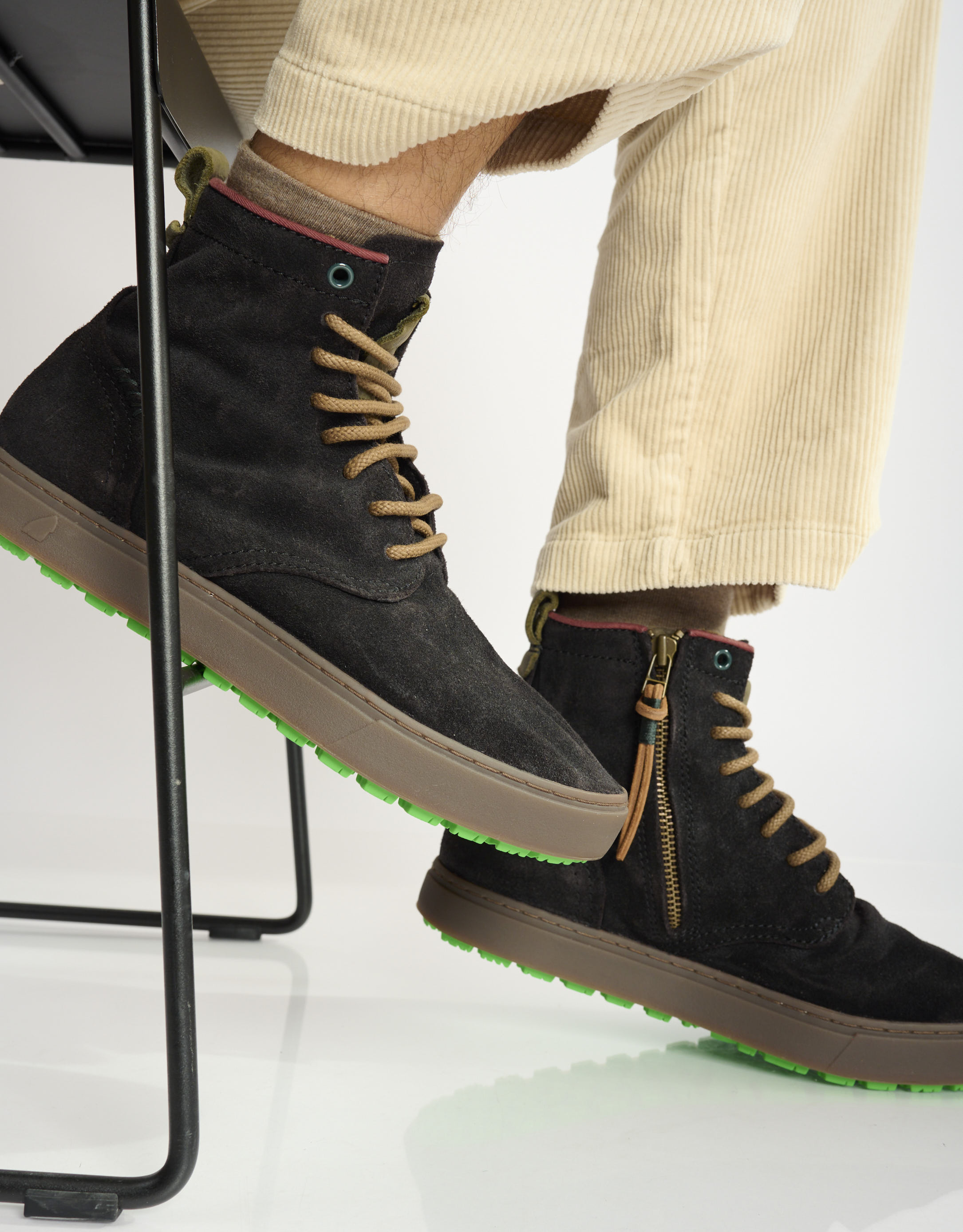 נעלי גברים - Satorisan - נעליים גבוהות HIDA - חום כהה1