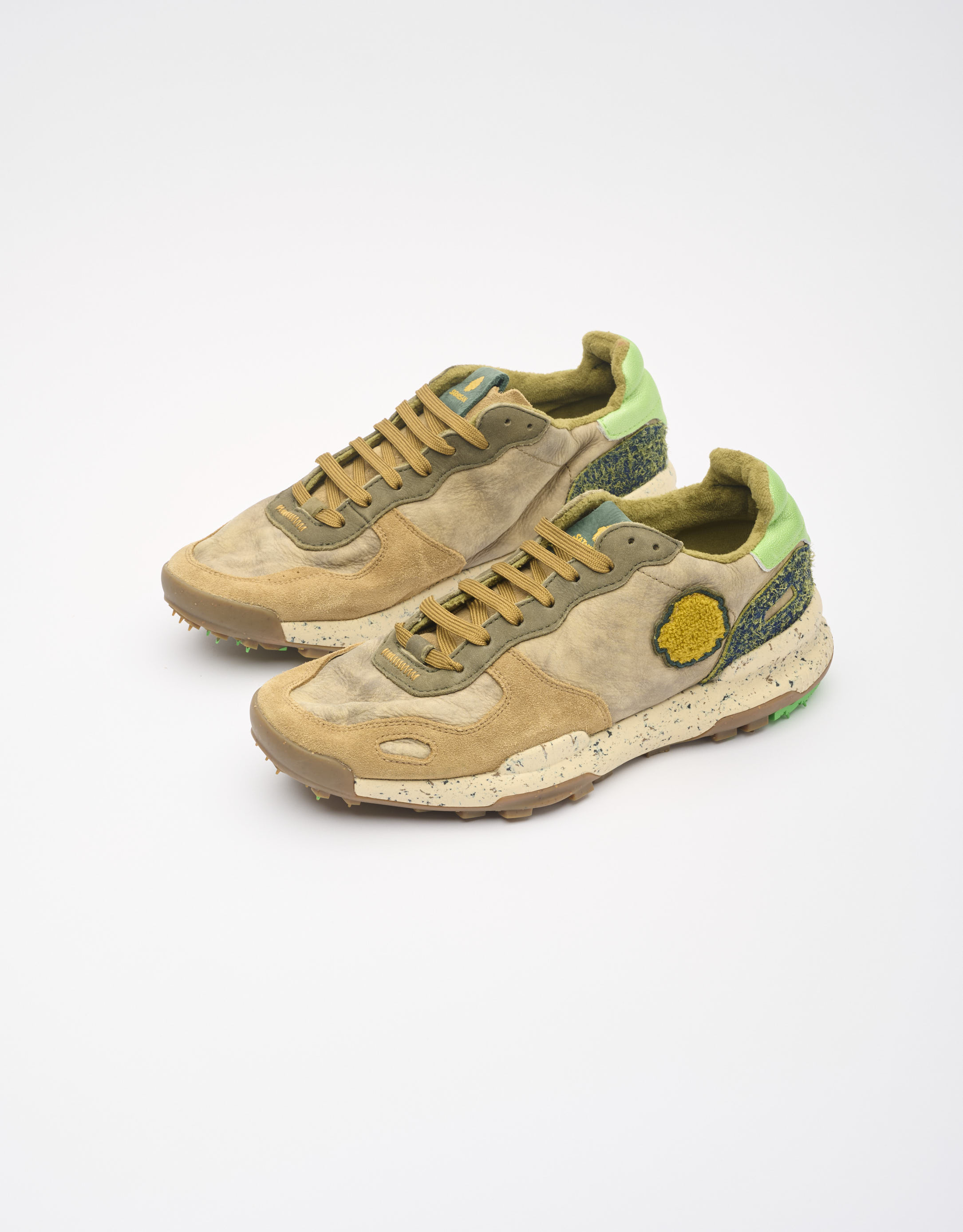 נעלי גברים - Satorisan - סניקרס עור CHACRONA - חום בהיר2