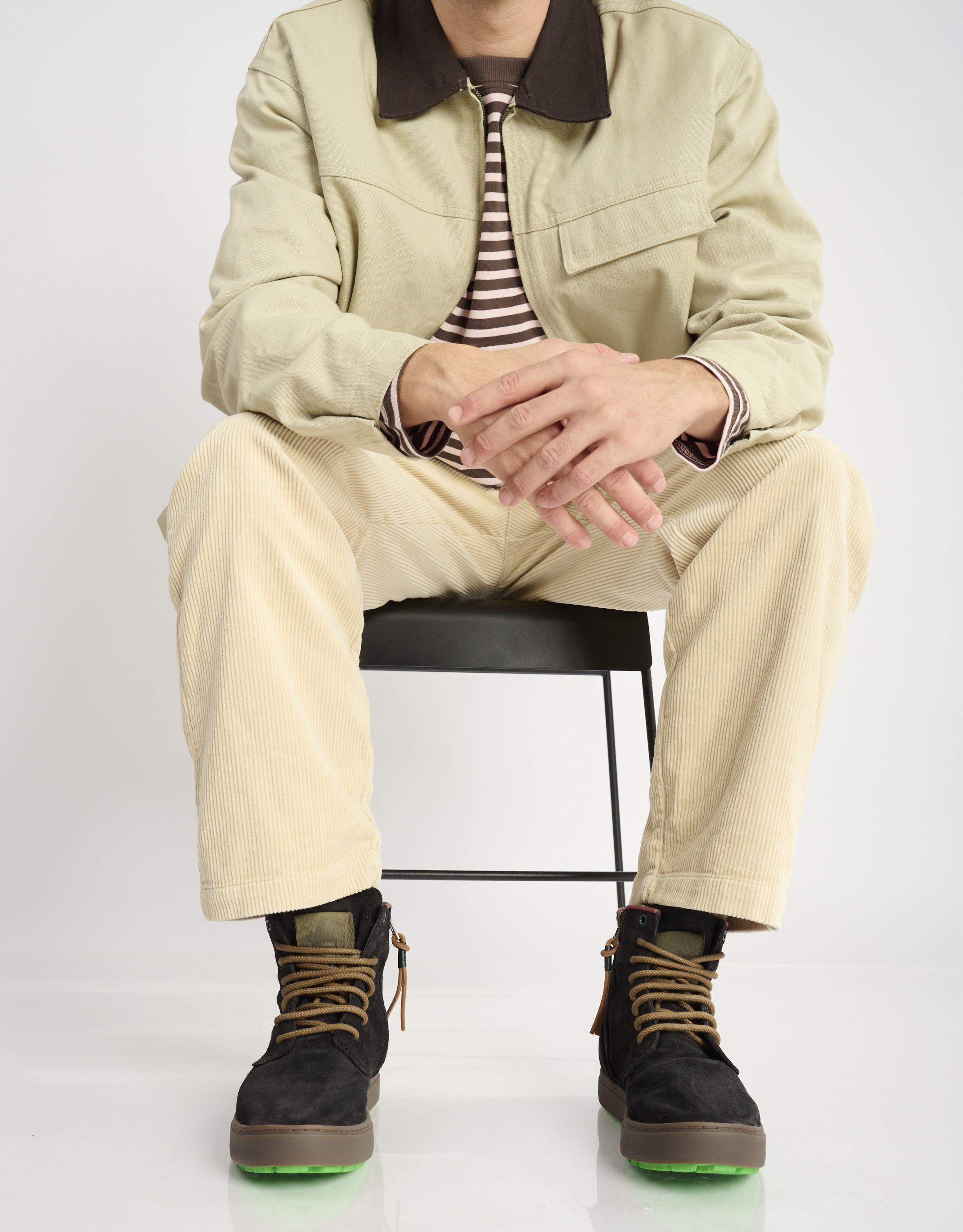 נעלי גברים - Satorisan - נעליים גבוהות HIDA - חום כהה4