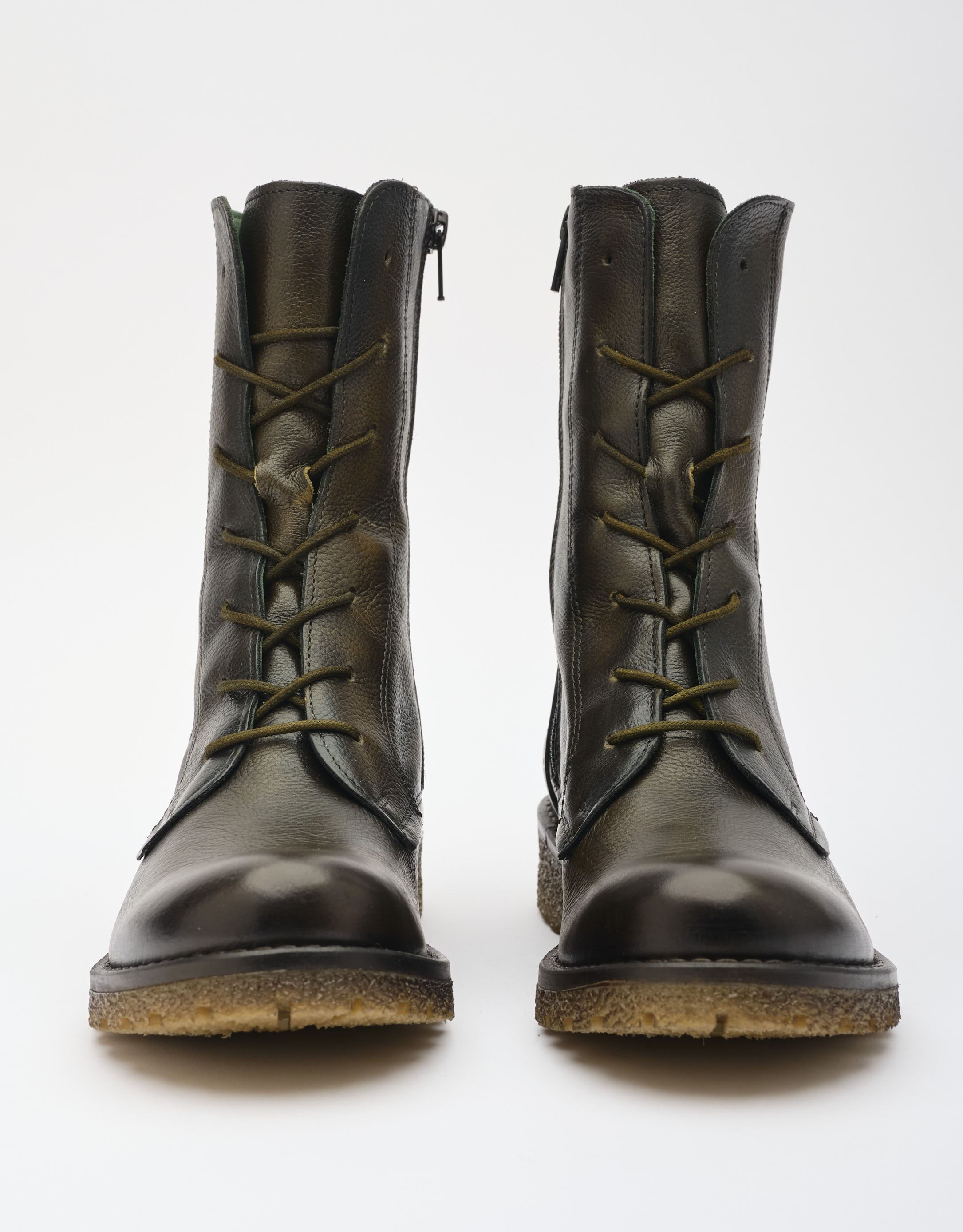 נעלי נשים -  - מגפונים עם שרוכים CASTER - ירוק2