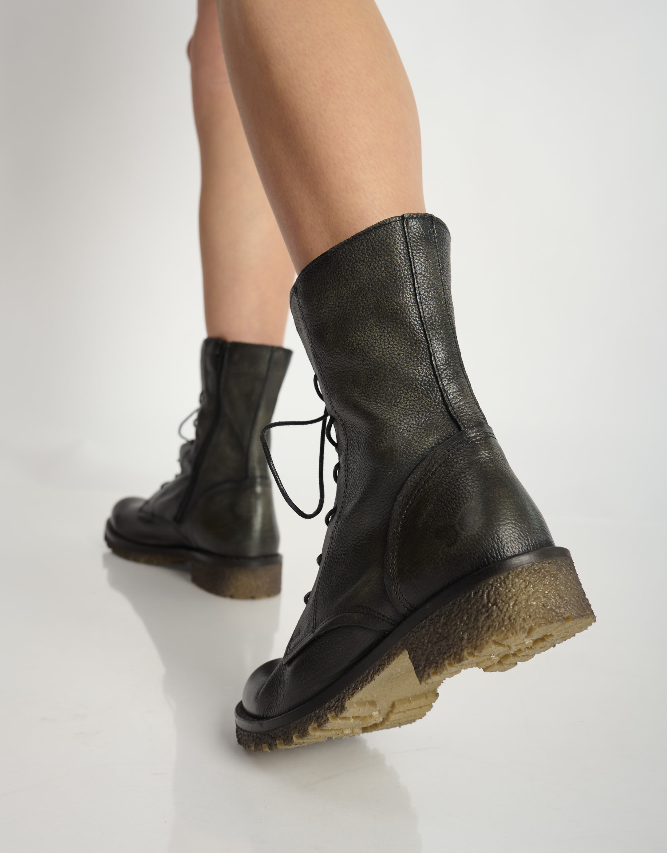 נעלי נשים -  - מגפונים עם שרוכים CASTER - שחור מיוחד4