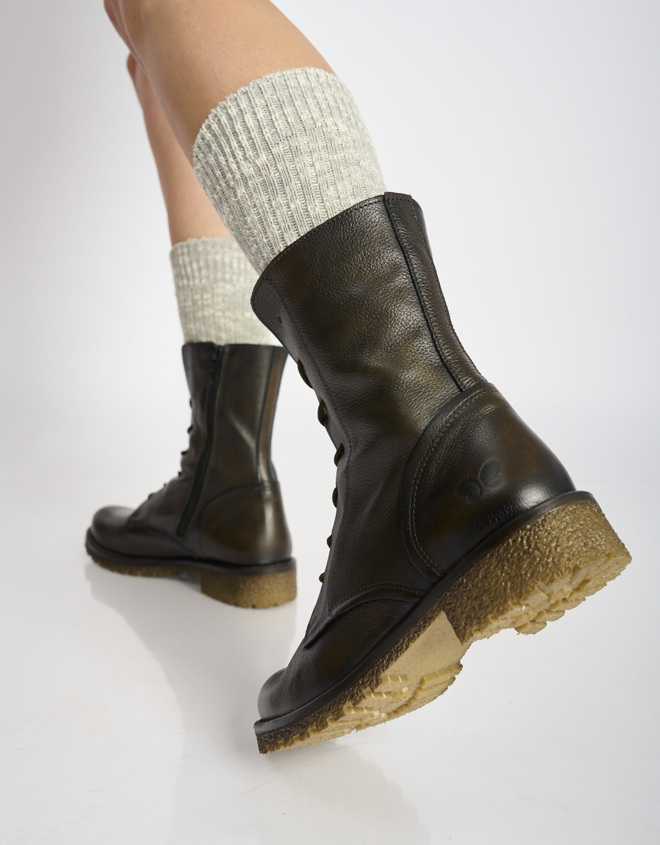 נעלי נשים -  - מגפונים עם שרוכים CASTER - ירוק4