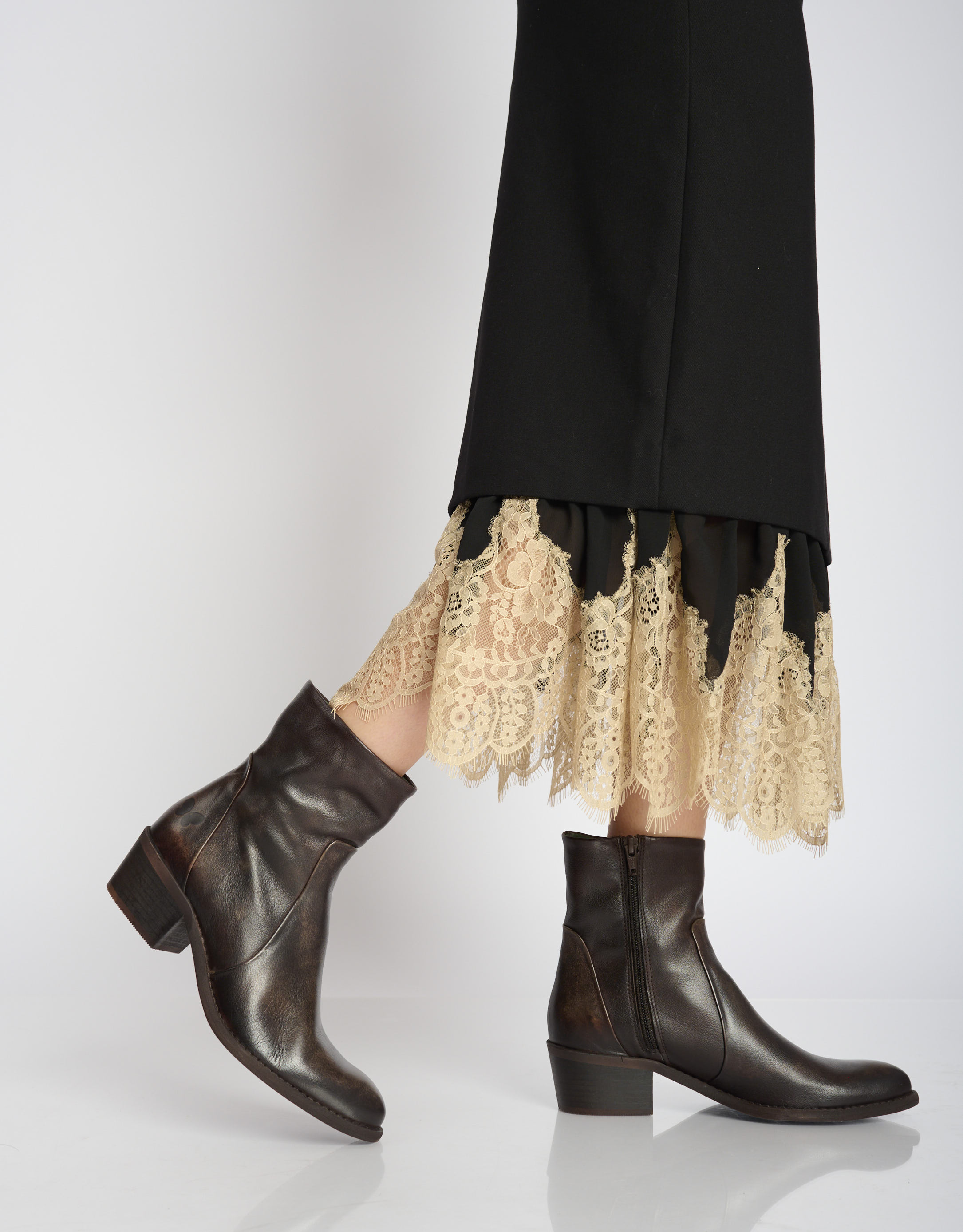 נעלי נשים -  - מגפוני עור RUBI - חום כהה1