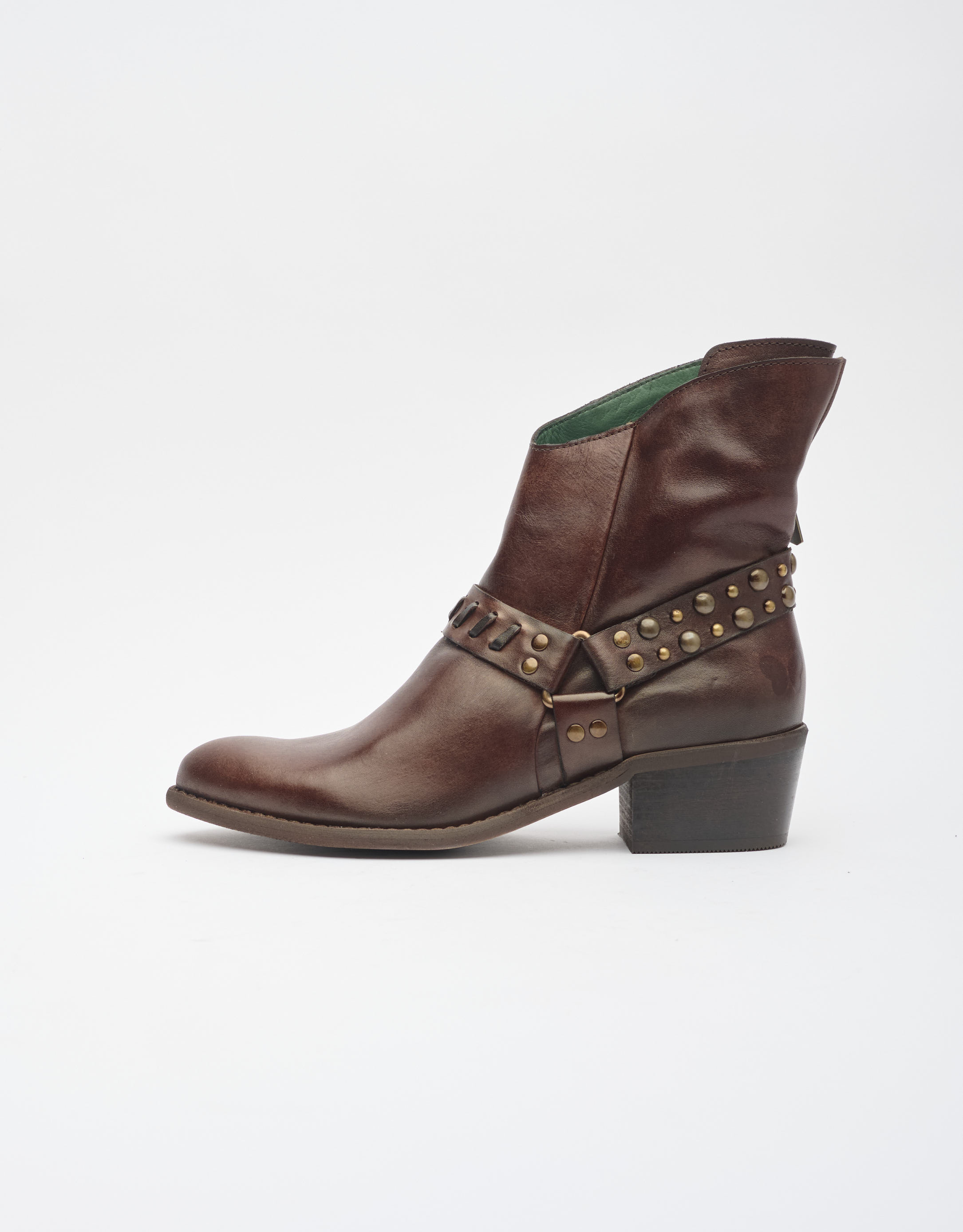 נעלי נשים -  - מגפוני בוקרים וניטים RUBI - חום2