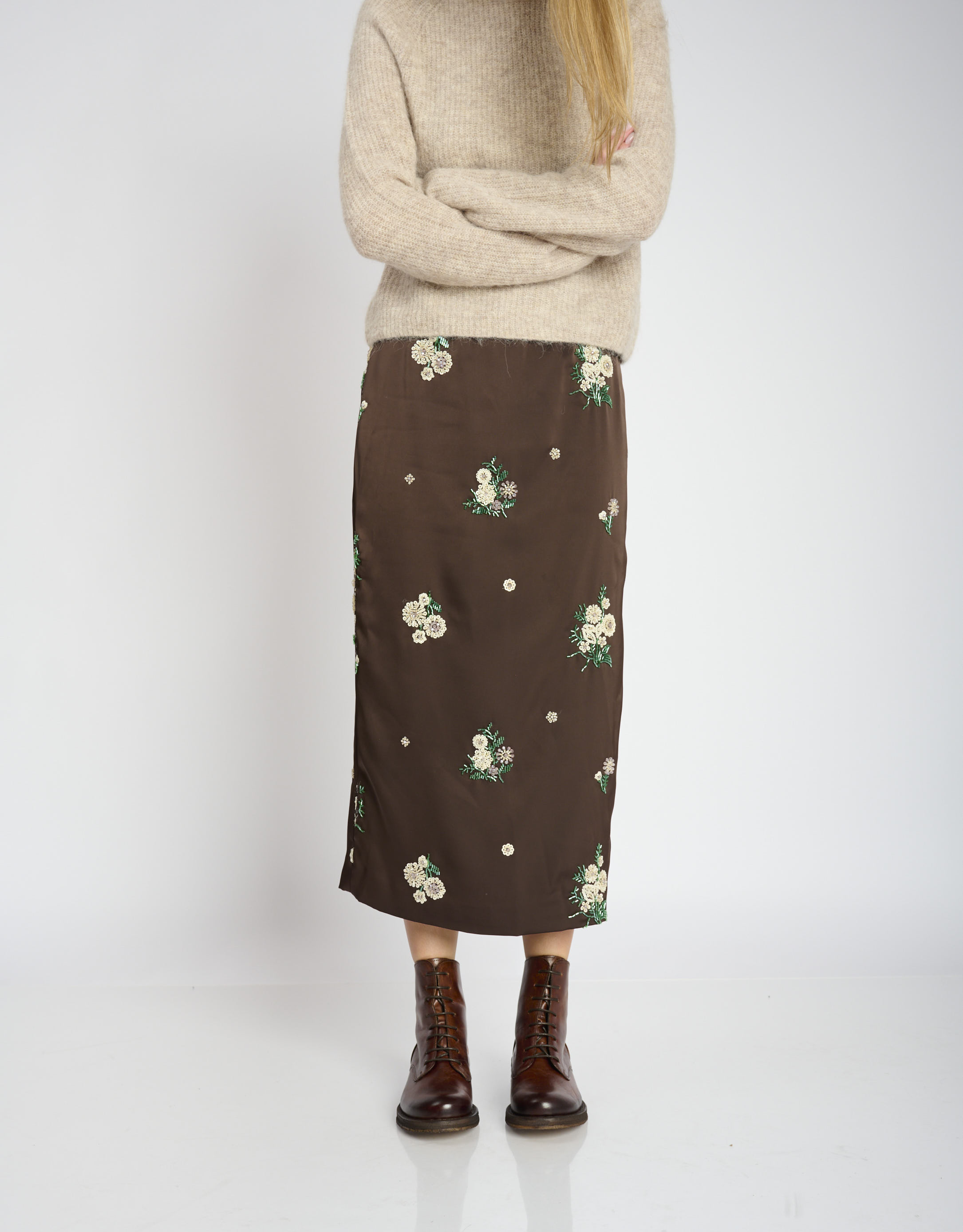 נעלי נשים -  - מגפונים עם שרוכים COOPER - חום כהה2