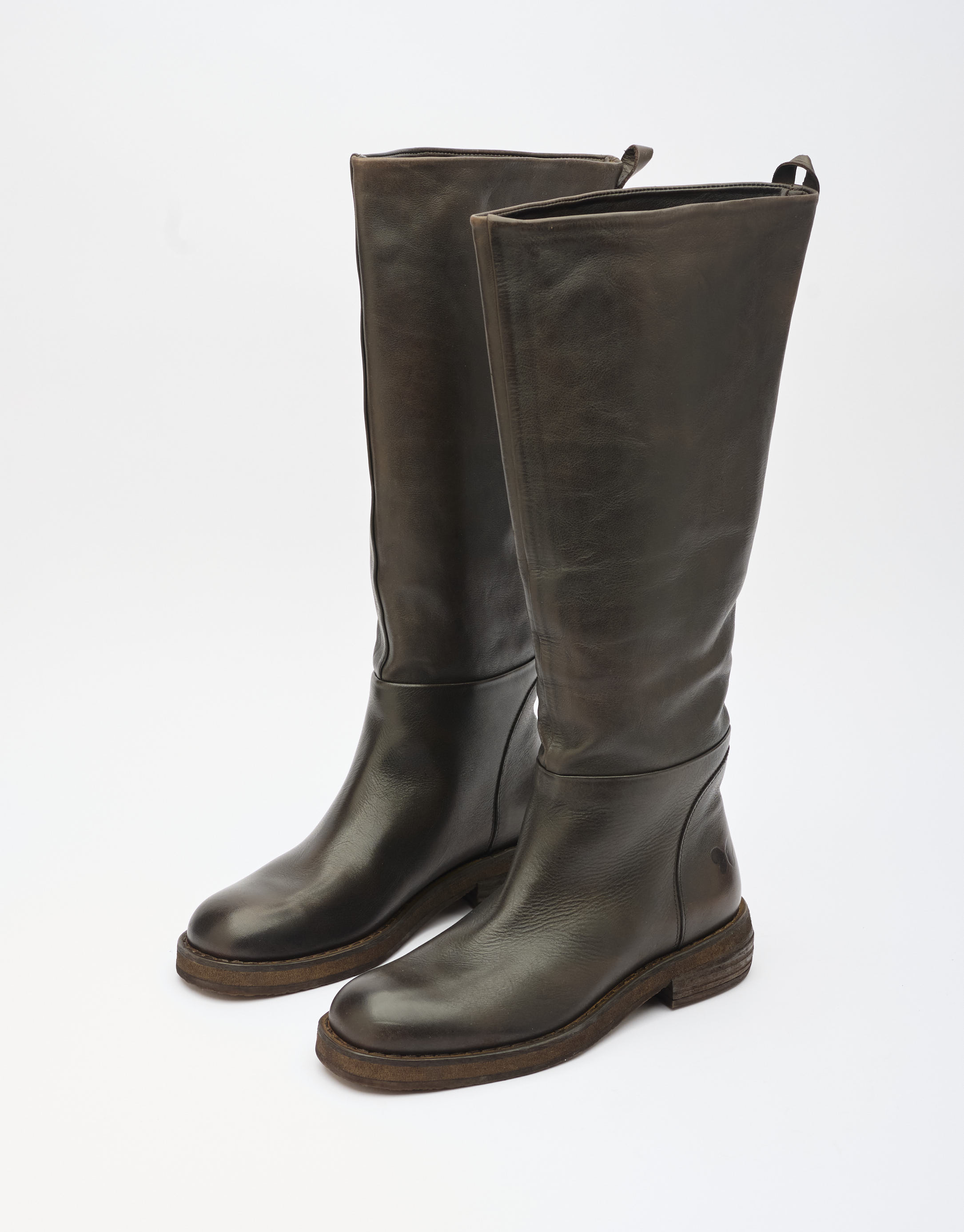 נעלי נשים -  - מגפי עור CATRIN - חום כהה2